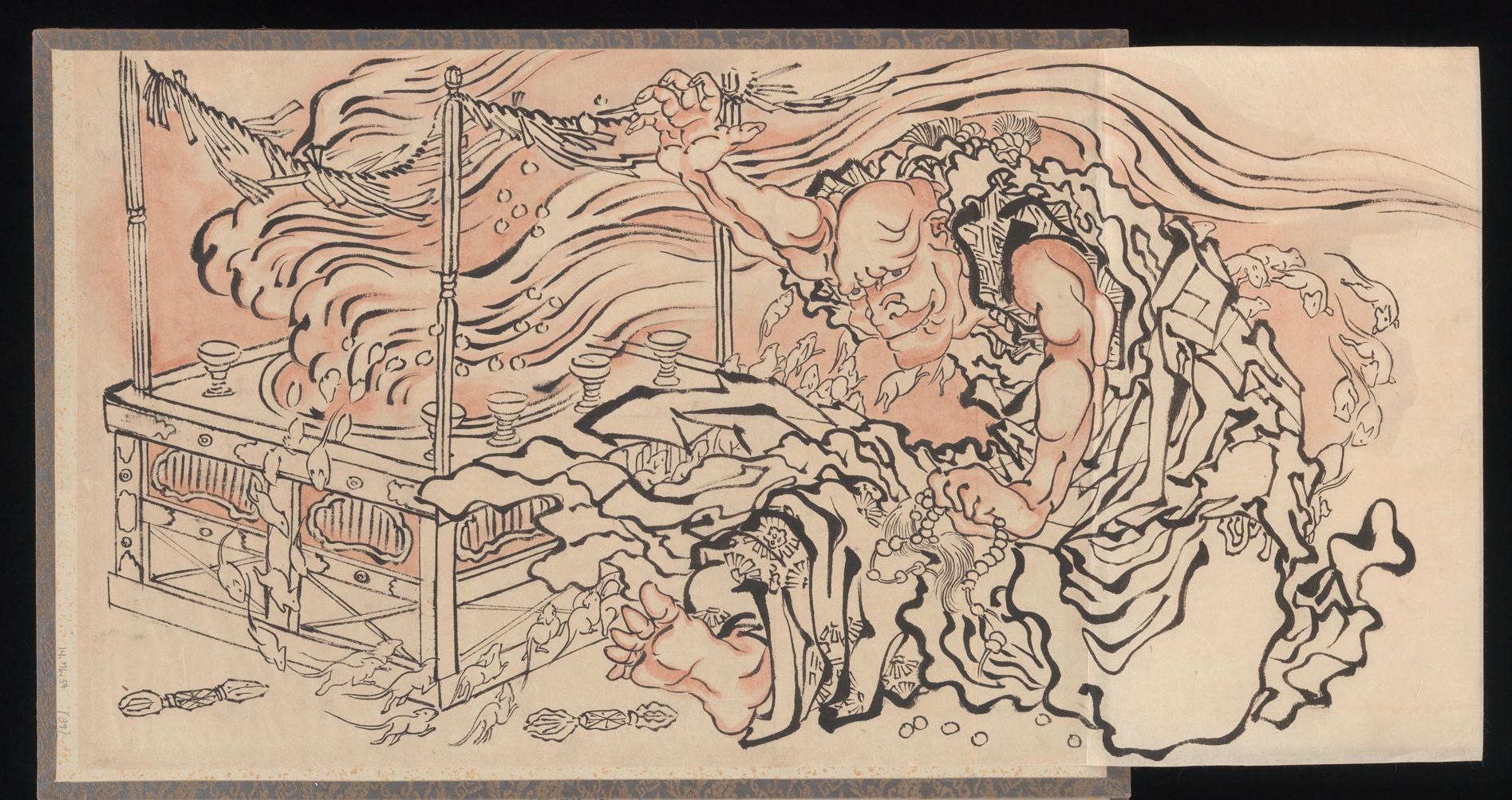 《葛饰北斋及其弟子素描册（DP273319）》（Album of Sketches by Katsushika Hokusai and His Disciples, DP273319）｜葛饰北斋 Katsushika Hokusai｜19世纪