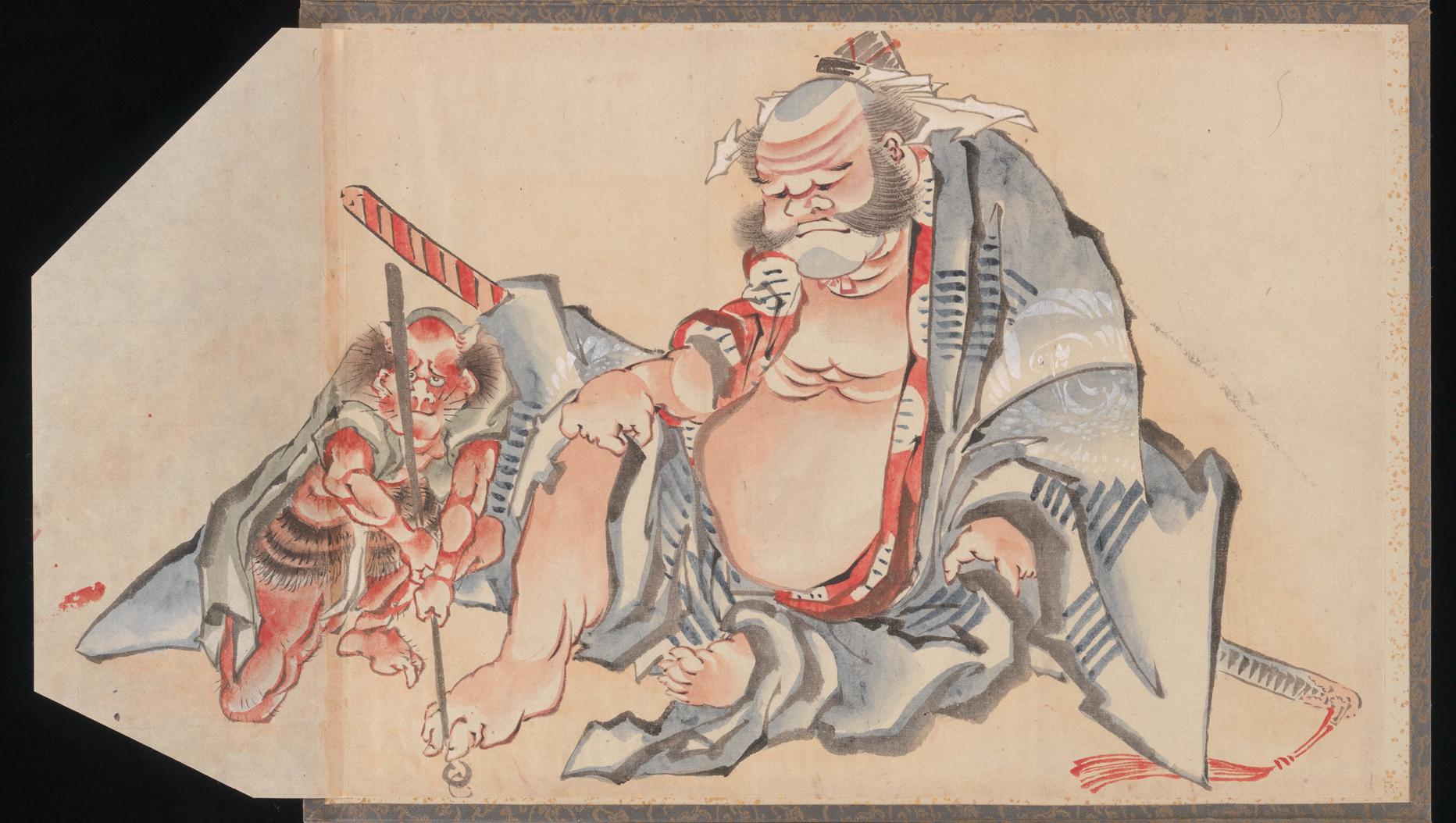 《葛饰北斋及其弟子素描册（DP273484）》（Album of Sketches by Katsushika Hokusai and His Disciples, DP273484）｜葛饰北斋 Katsushika Hokusai｜19世纪
