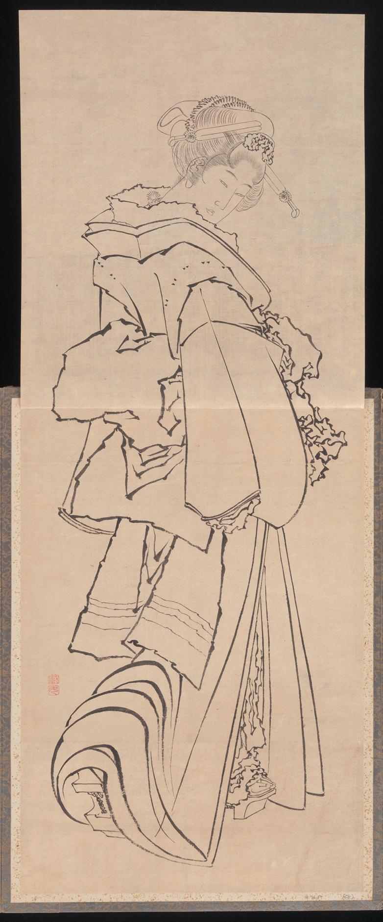 《葛饰北斋及其弟子素描册（DP273496）》（Album of Sketches by Katsushika Hokusai and His Disciples, DP273496）｜葛饰北斋 Katsushika Hokusai｜19世纪