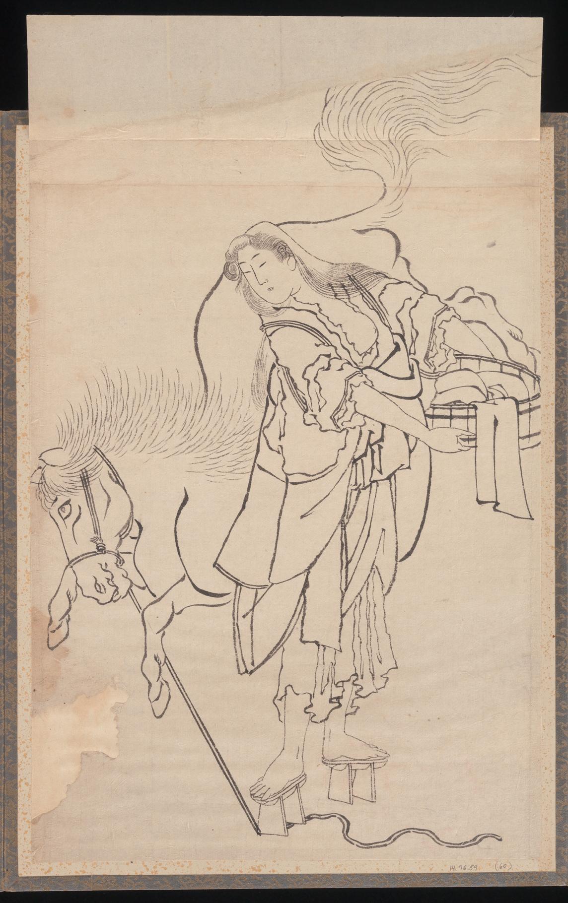 《葛饰北斋及其弟子素描册（DP273500）》（Album of Sketches by Katsushika Hokusai and His Disciples, DP273500）｜葛饰北斋 Katsushika Hokusai｜19世纪