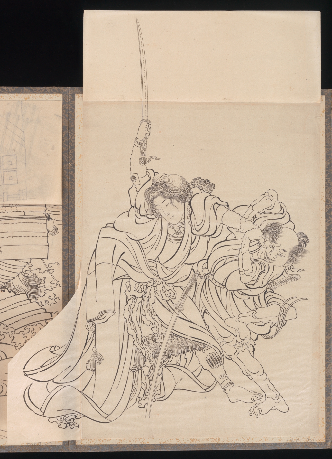 《葛饰北斋及其弟子素描册（DP273514）》（Album of Sketches by Katsushika Hokusai and His Disciples, DP273514）｜葛饰北斋 Katsushika Hokusai｜19世纪