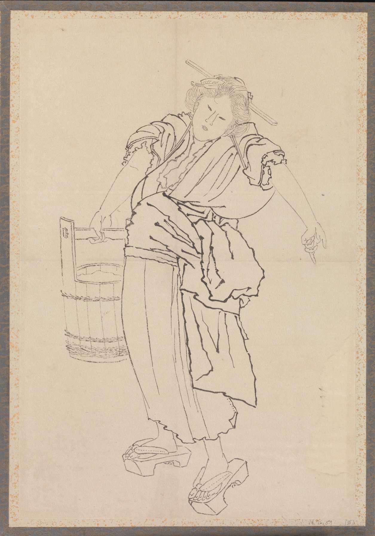 《葛饰北斋及其弟子素描册（DP273549）》（Album of Sketches by Katsushika Hokusai and His Disciples, DP273549）｜葛饰北斋 Katsushika Hokusai｜19世纪