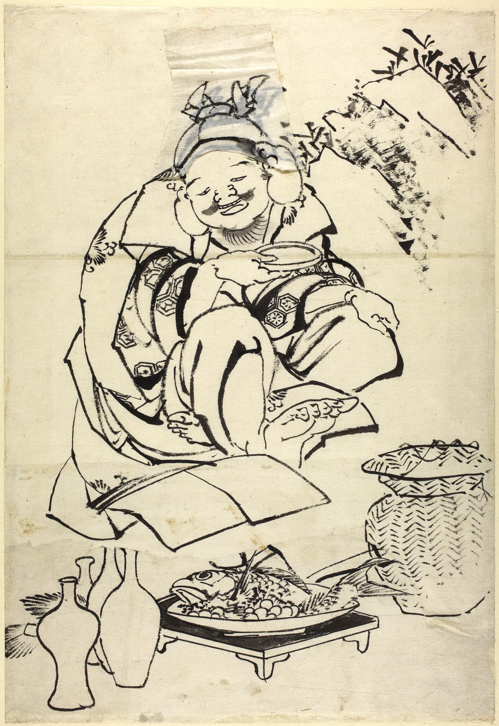 《惠比寿》（Ebisu）｜葛饰北斋 Katsushika Hokusai｜19世纪