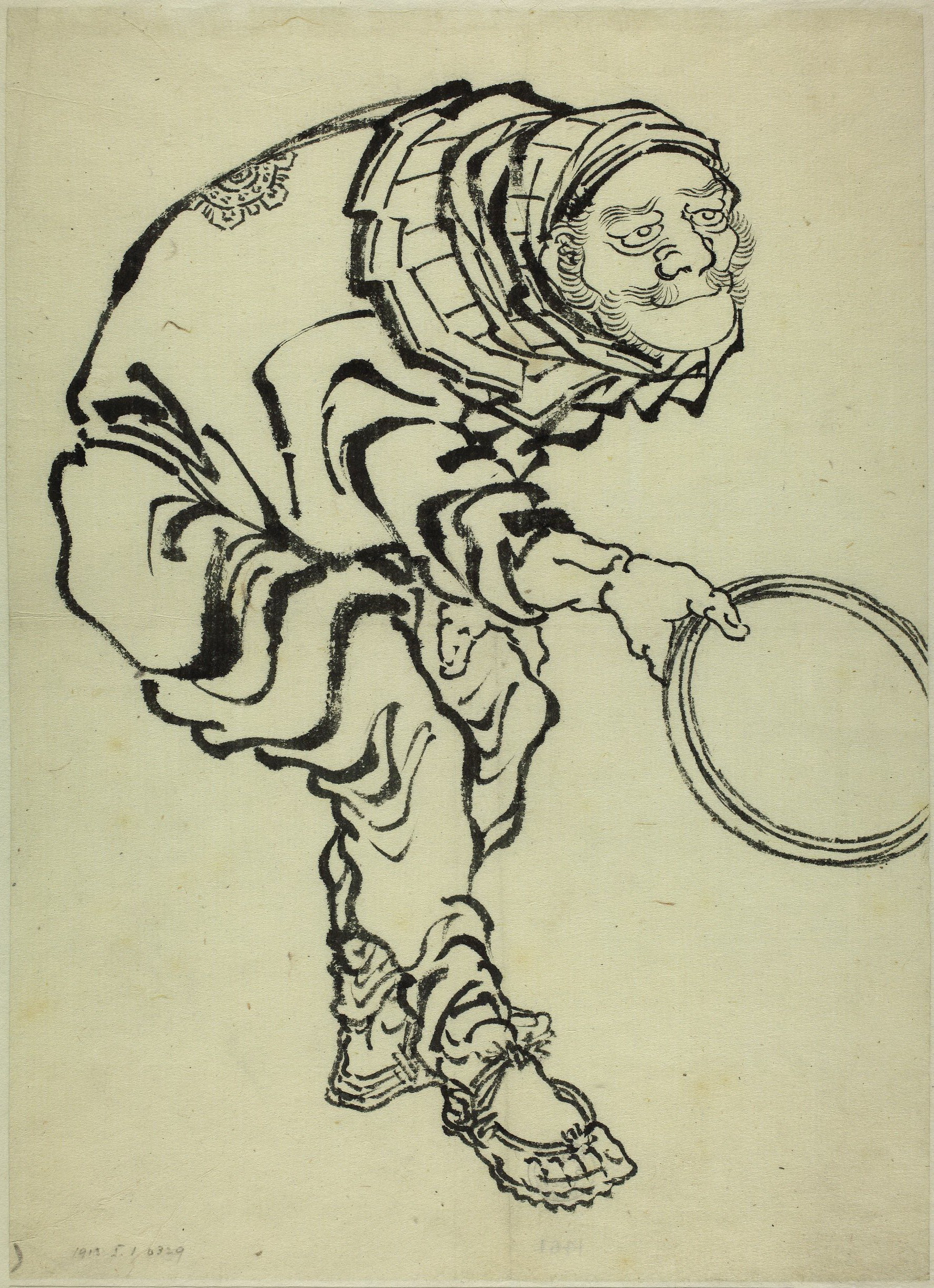《乞丐》（Beggar）｜葛饰北斋 Katsushika Hokusai｜不明