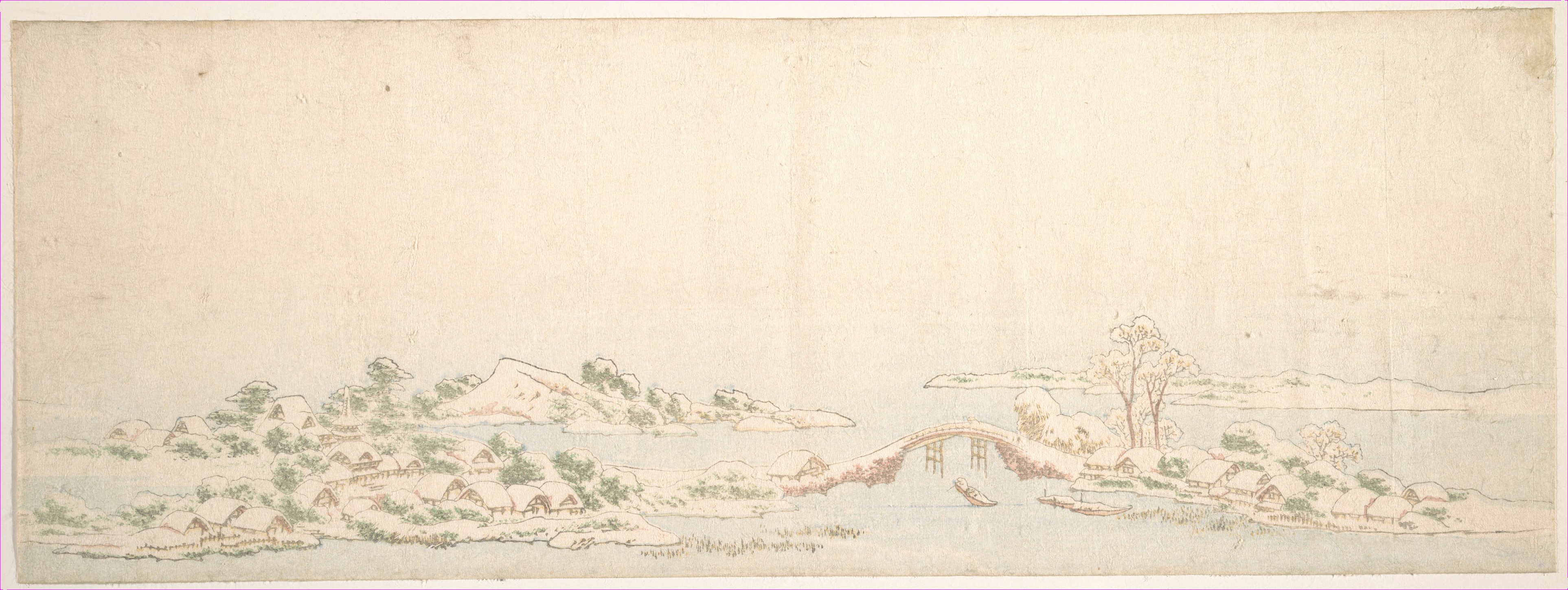 《冬季景观》（Winter landscape）｜葛饰北斋 Katsushika Hokusai｜19世纪初