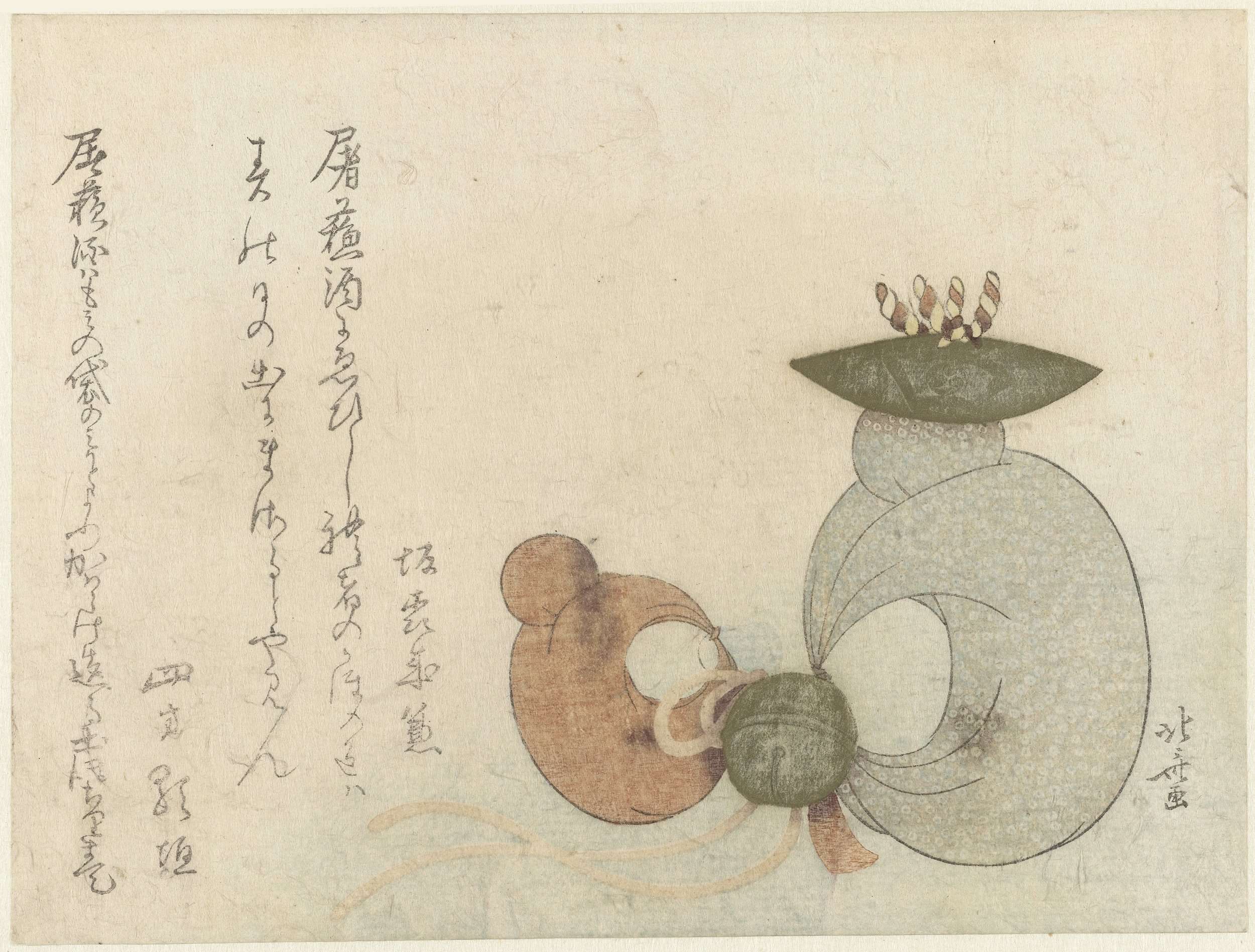 《猴子玩具约1820》（Monkey toys 约 1820）｜葛饰北斋 Katsushika Hokusai｜1820