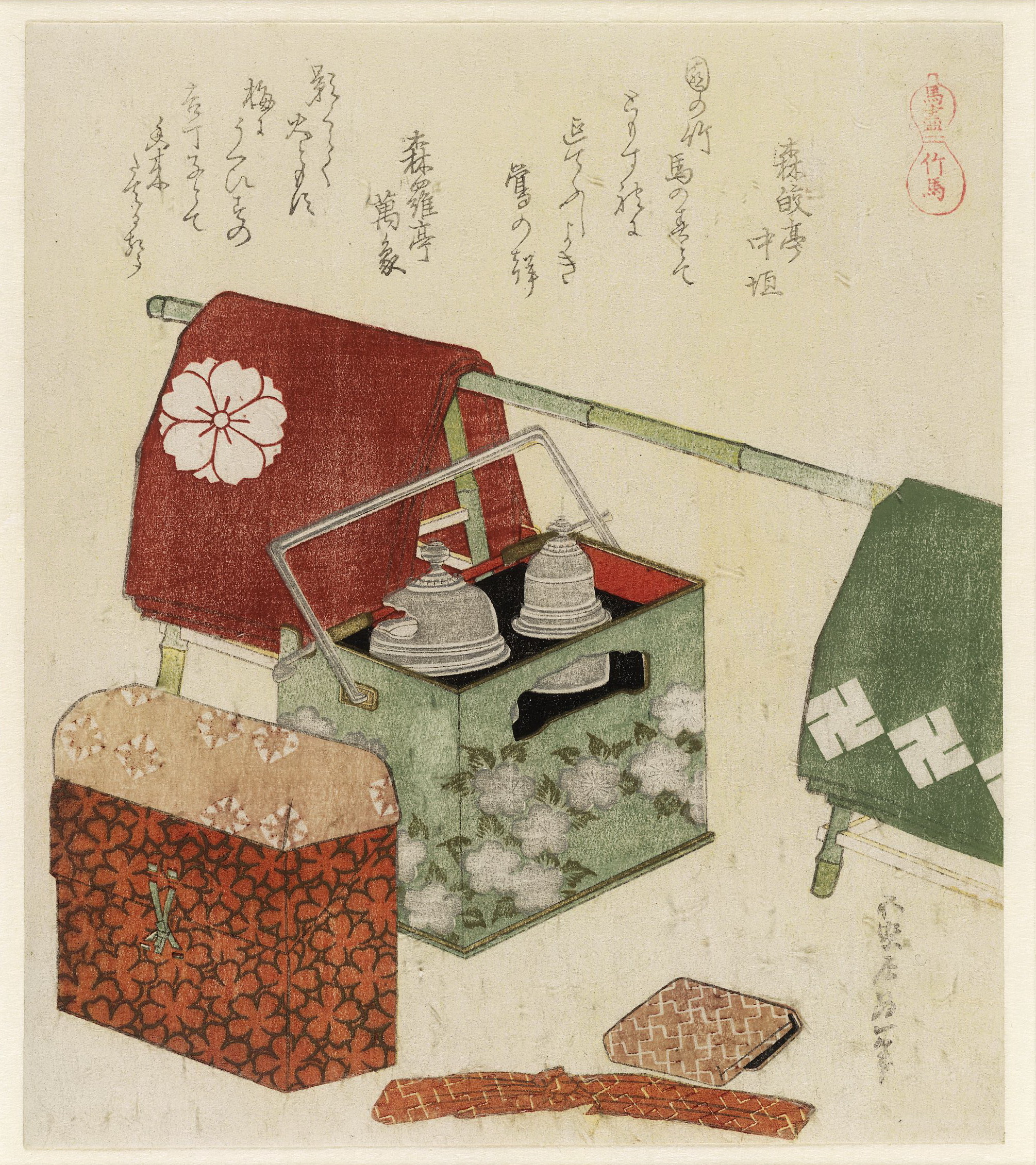 《静物与各种物体 1822》（Still life with various objects 1822）｜葛饰北斋 Katsushika Hokusai｜1822