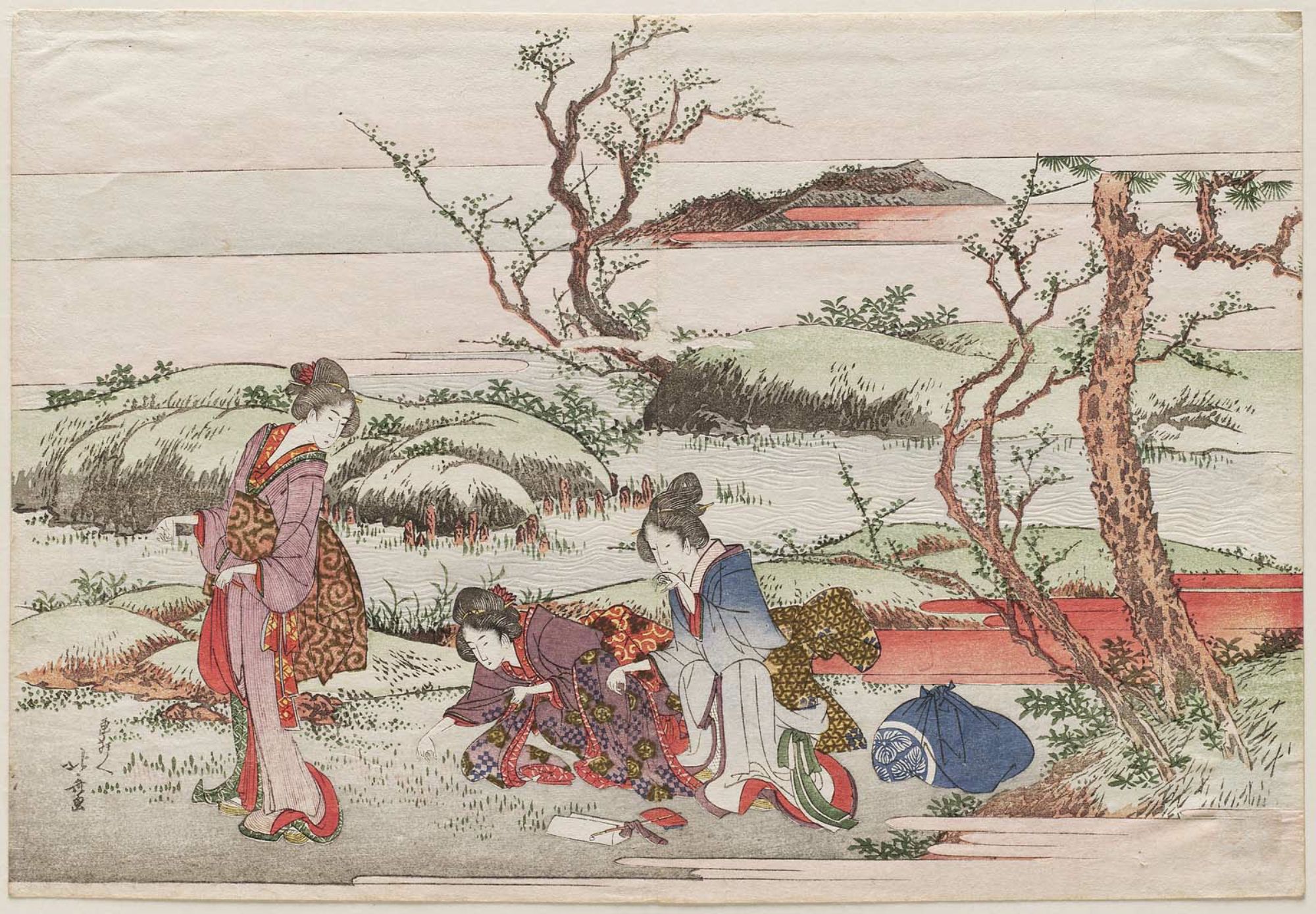 《春天的花朵的集合》（Сбор весенних цветов）｜葛饰北斋 Katsushika Hokusai｜不明