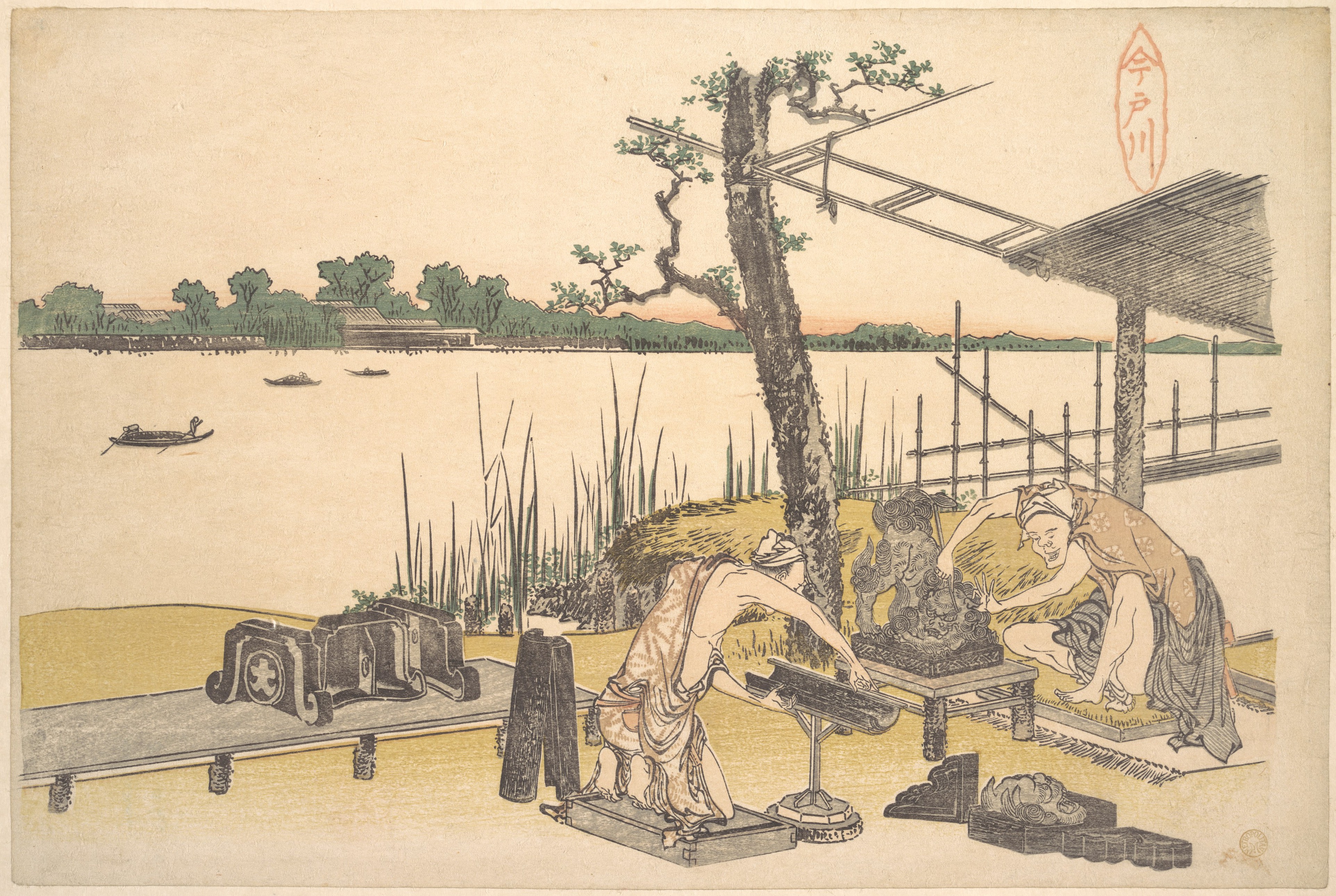 《今户川 1801-1804》（Imadogawa 1801-1804）｜葛饰北斋 Katsushika Hokusai｜1801-1804