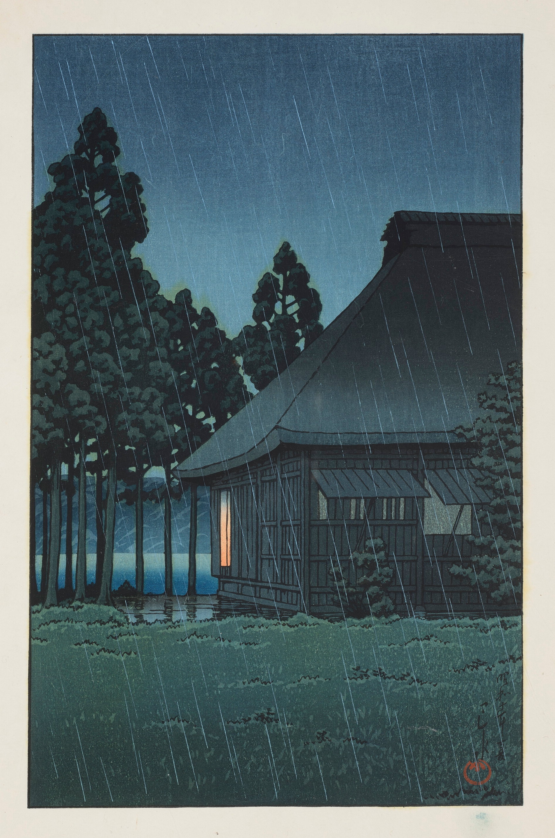 湖畔茶屋的夕雨