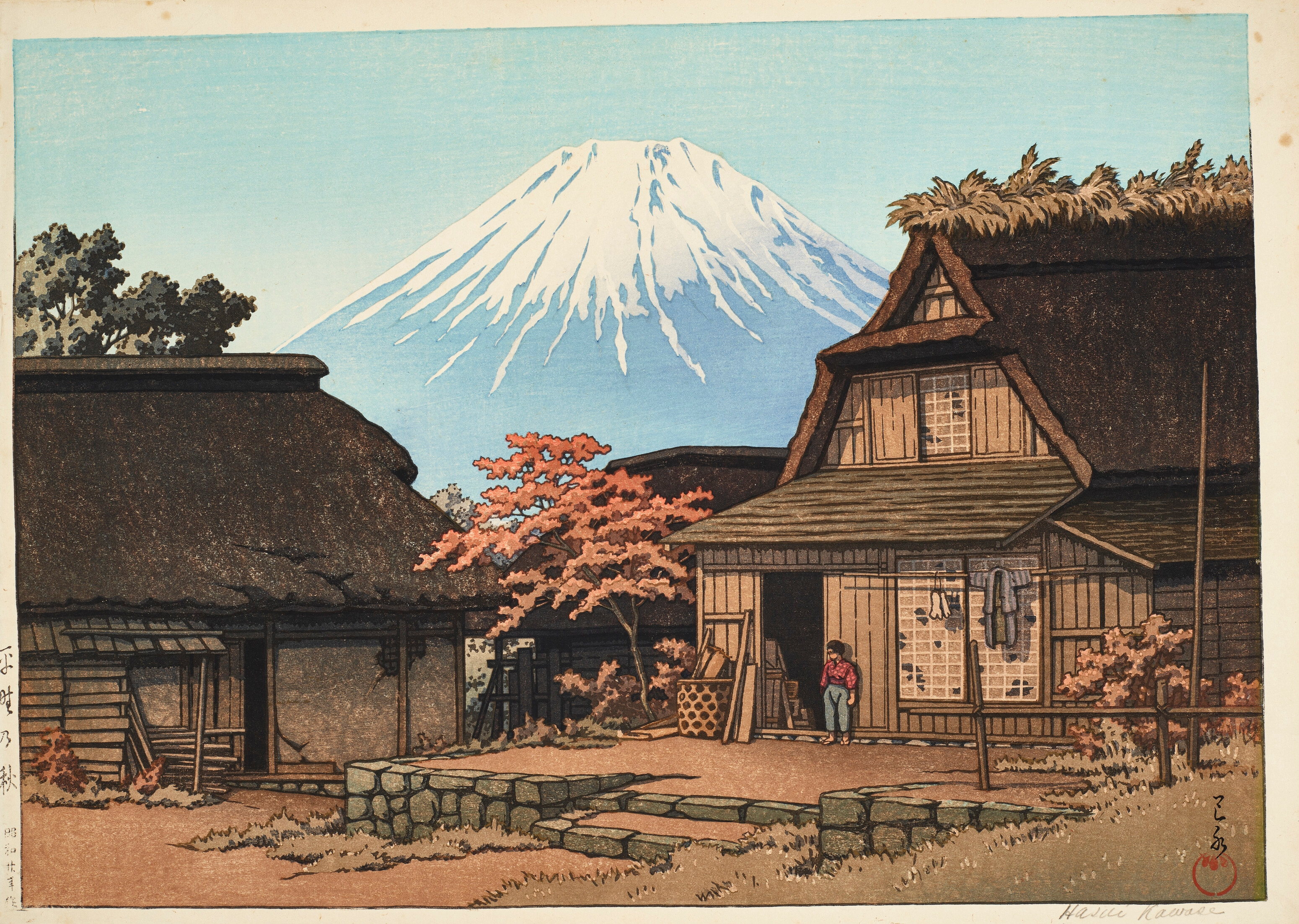 《平野之秋》（Autumn at Hirano）｜川濑巴水 Kawase Hasui｜1945
