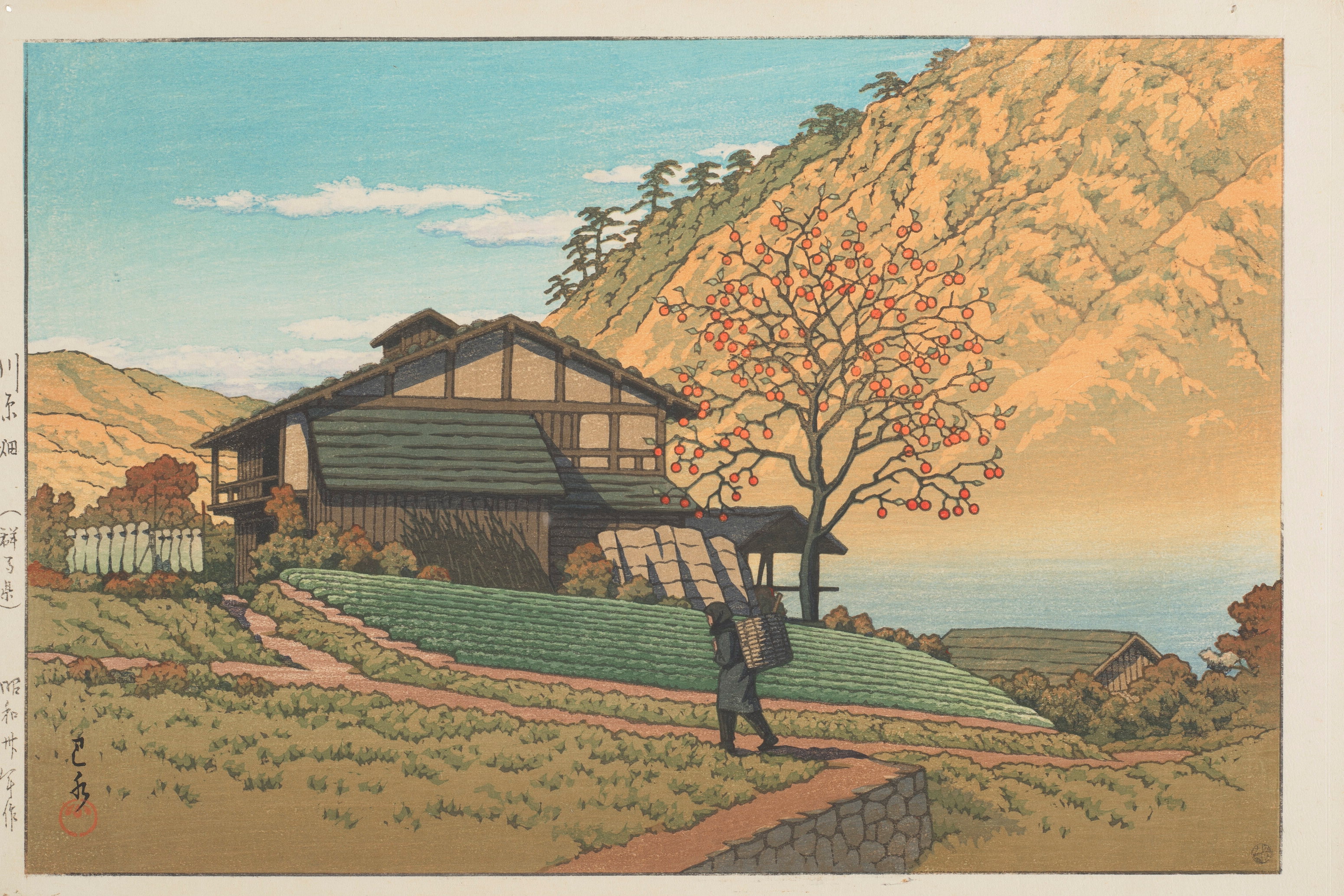 《群马川原畑》（Kawarahata, Gunma）｜川濑巴水 Kawase Hasui｜1955