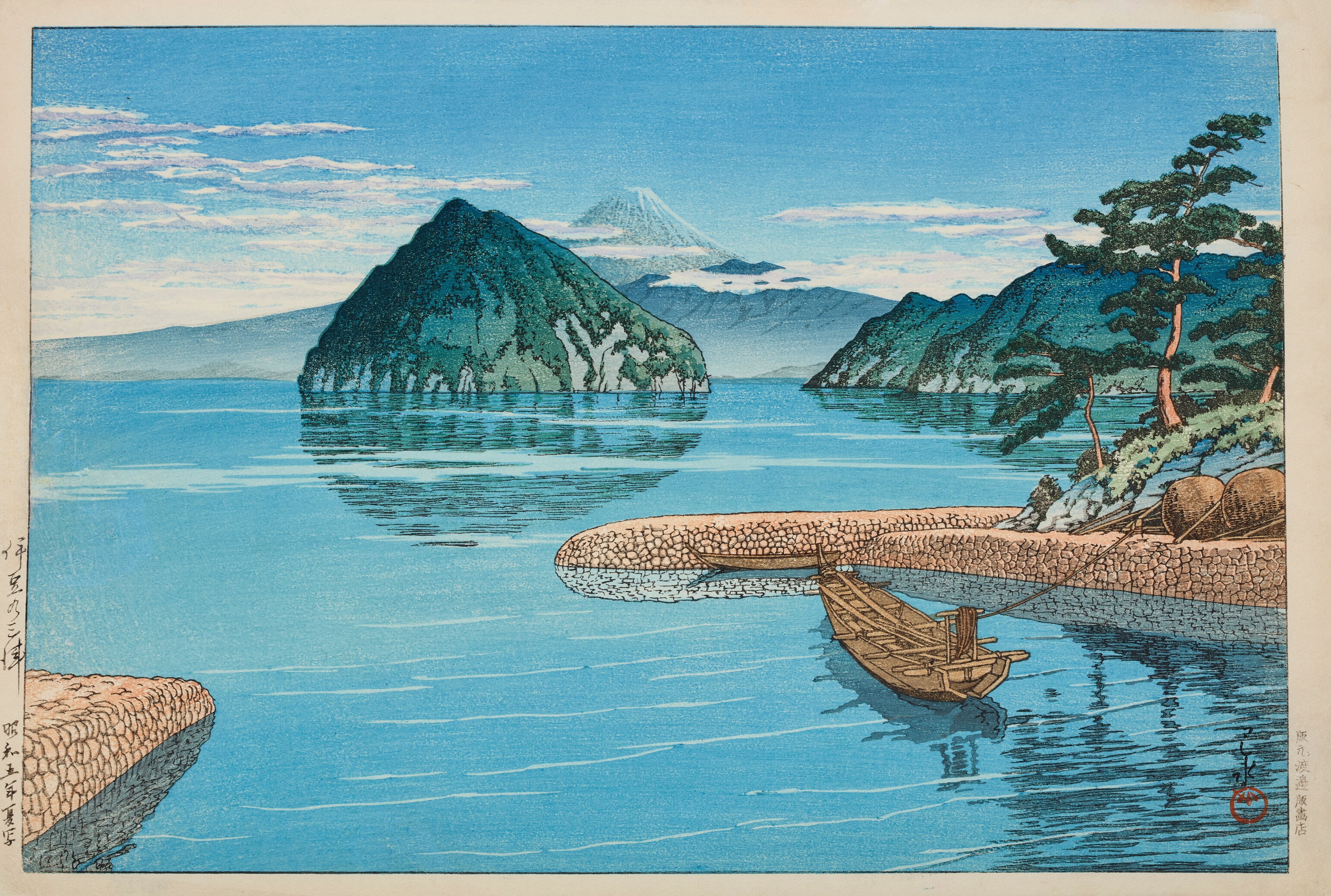 《伊豆三津》（Mito, Izu）｜川濑巴水 Kawase Hasui｜1930