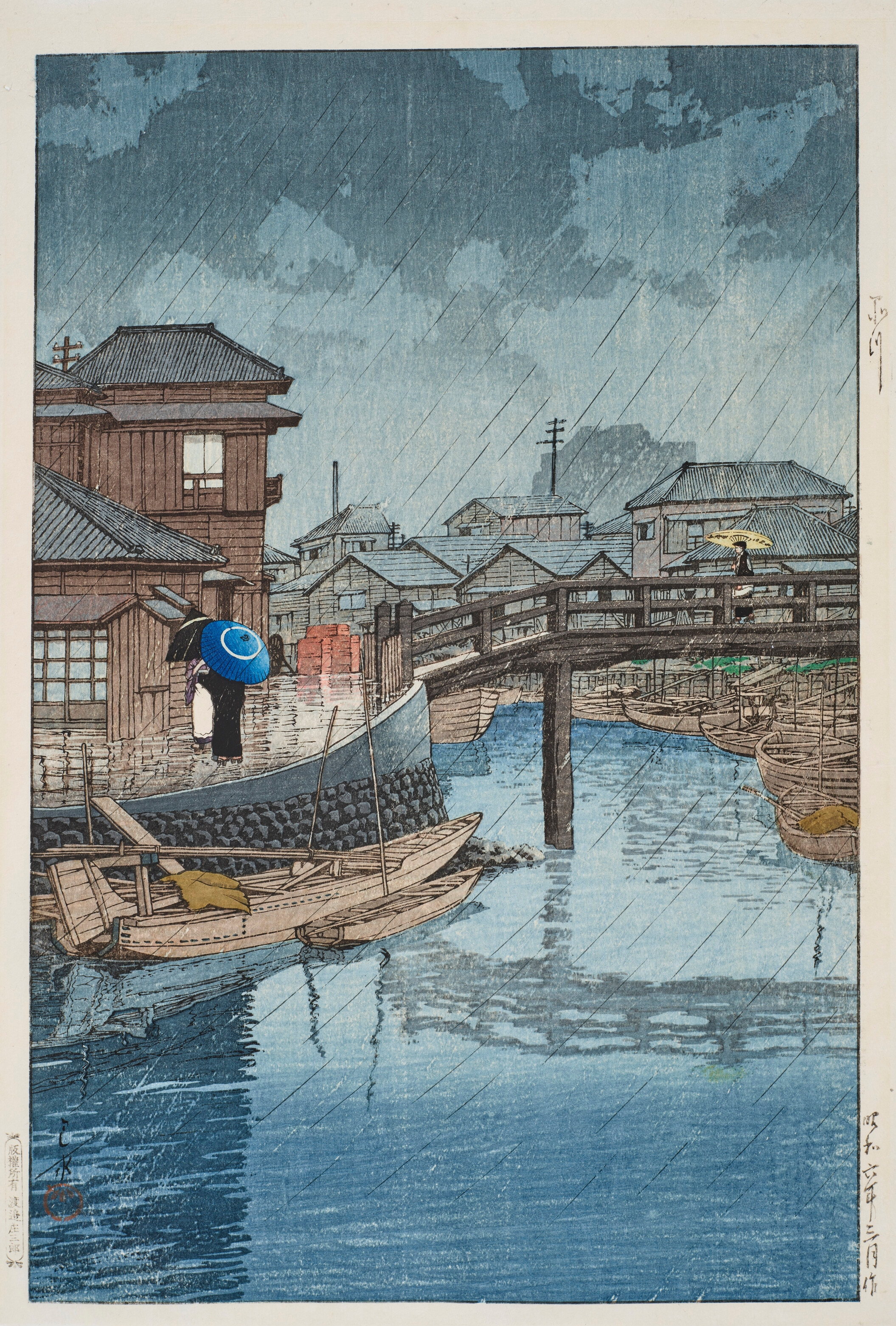 《品川》（Shinagawa）｜川濑巴水 Kawase Hasui｜1931