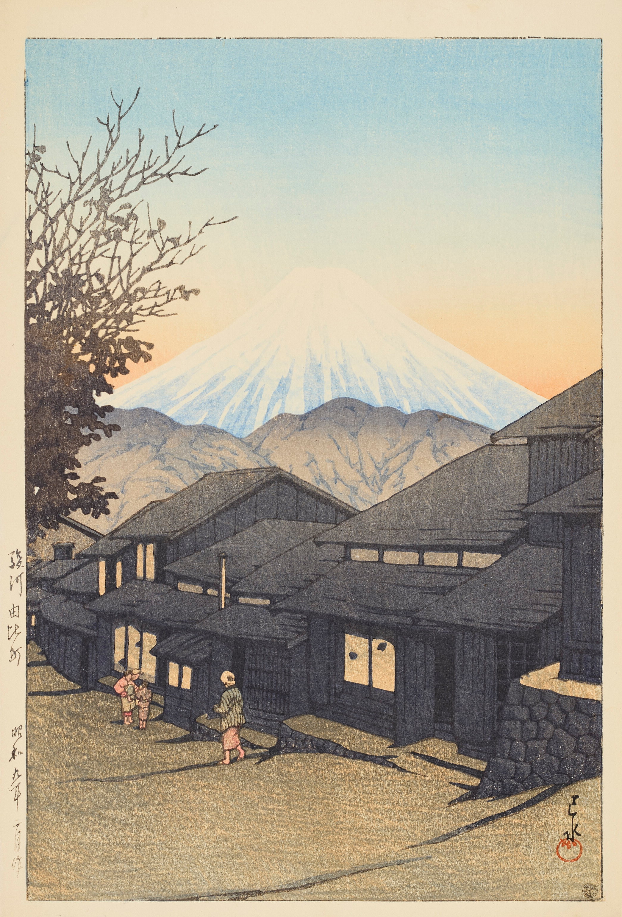 《骏河由比町》（Suruga Yuicho）｜川濑巴水 Kawase Hasui｜1931