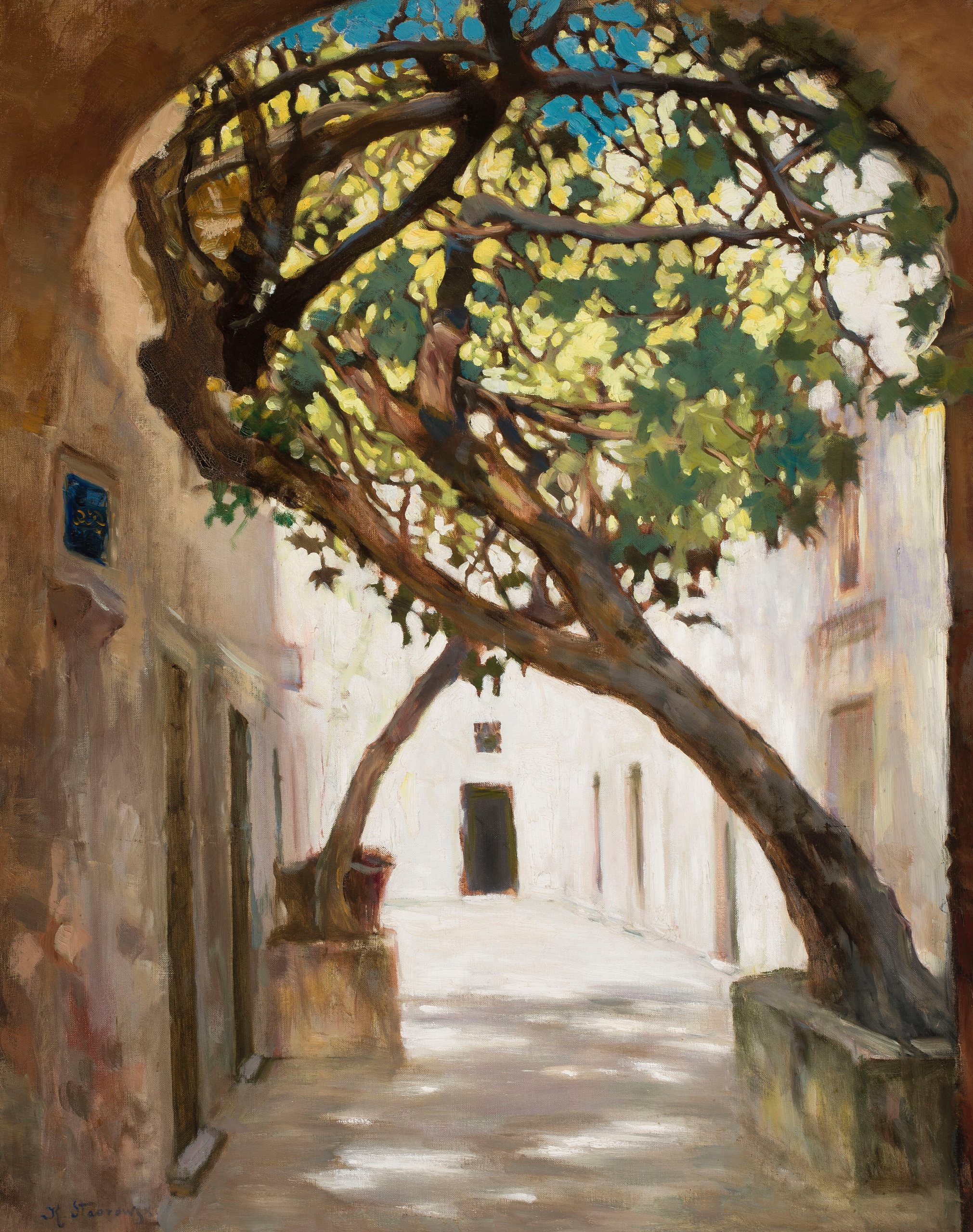 《萨拉热窝街道》（Street in Sarajevo）｜卡齐米日·斯塔布罗夫斯基 Kazimierz Stabrowski｜1927