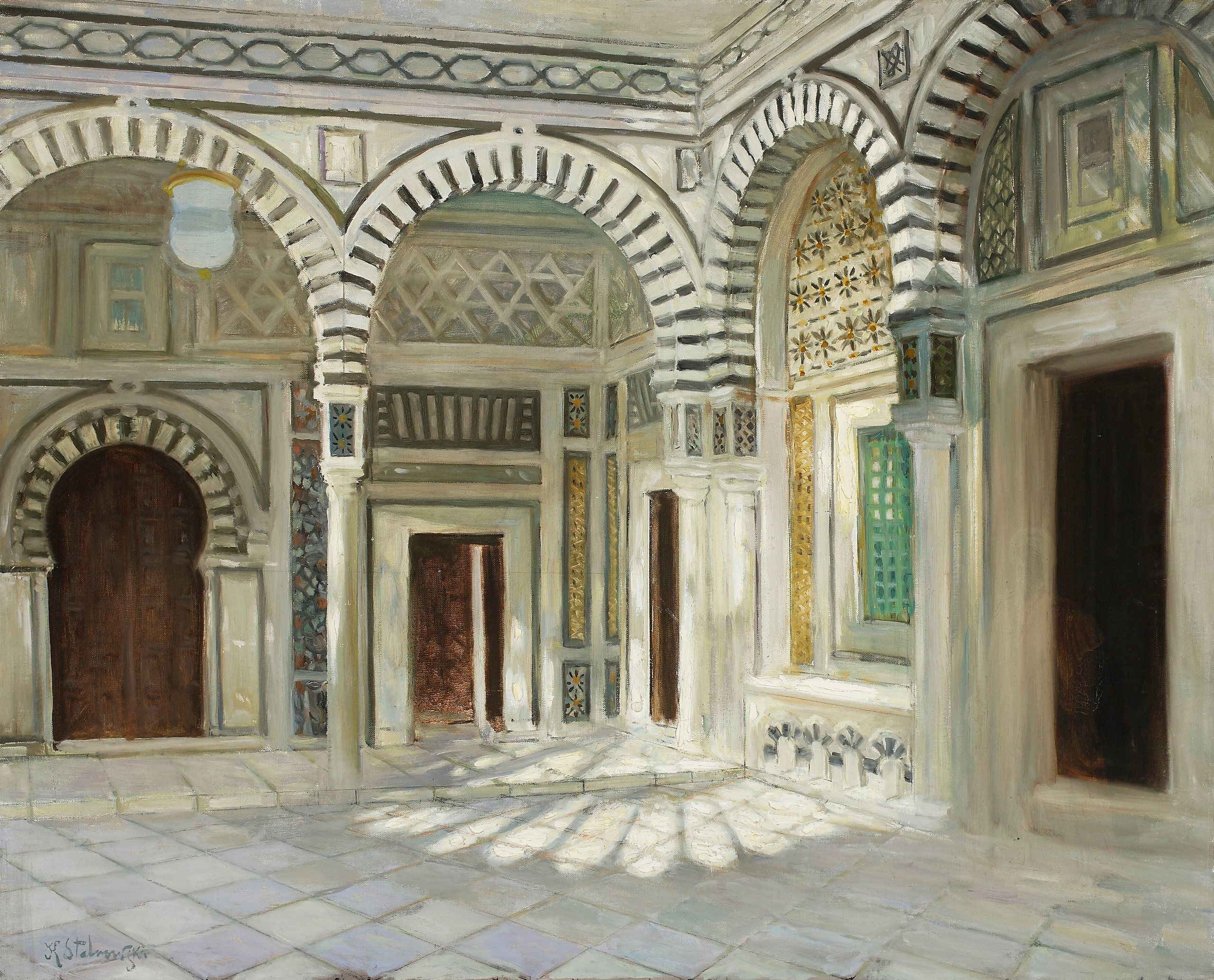《凯鲁万的清真寺》（Mosque in Kairouan）｜卡齐米日·斯塔布罗夫斯基 Kazimierz Stabrowski｜1926