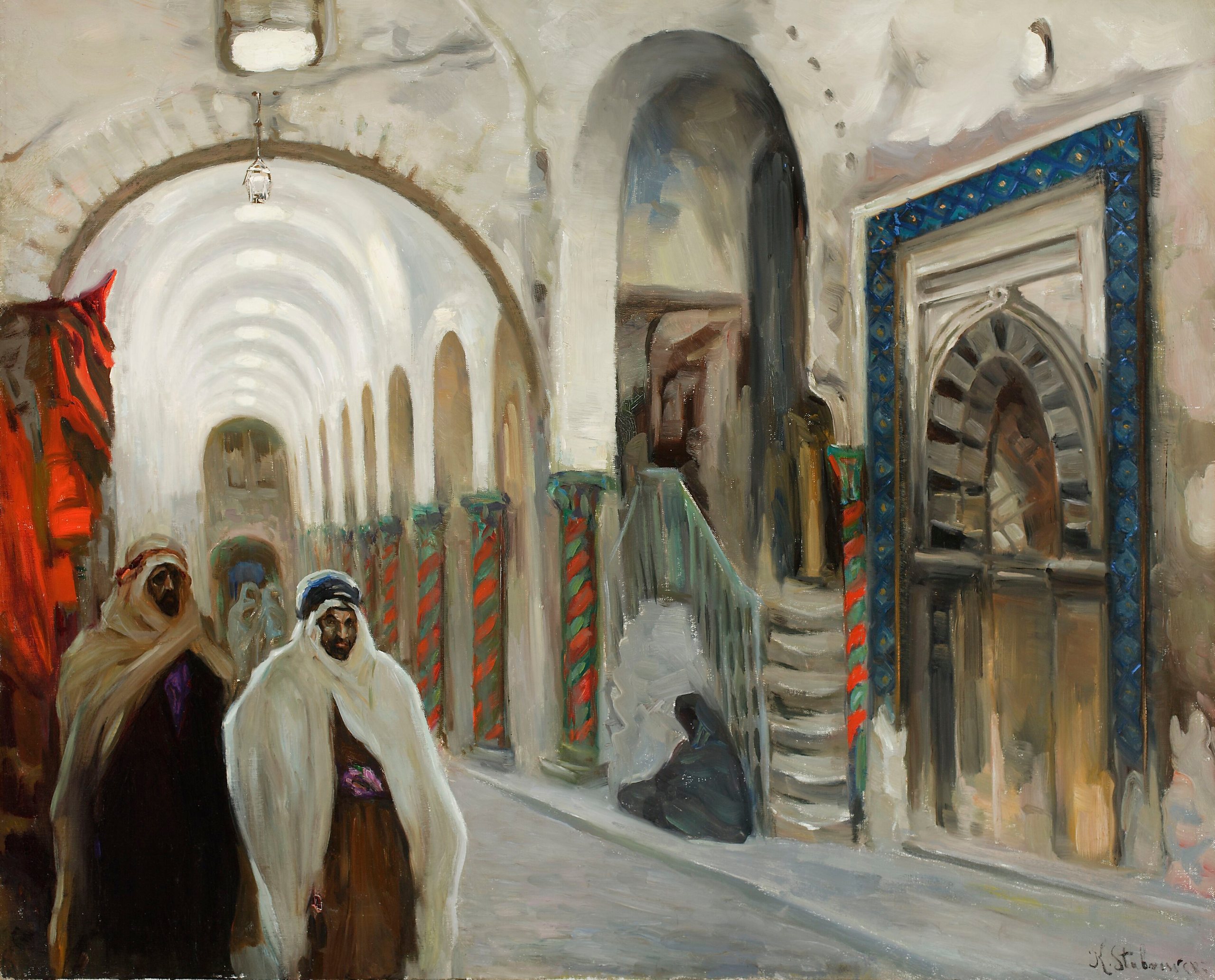 《凯鲁万集市》（Souq in Kairouan）｜卡齐米日·斯塔布罗夫斯基 Kazimierz Stabrowski｜1926-1927