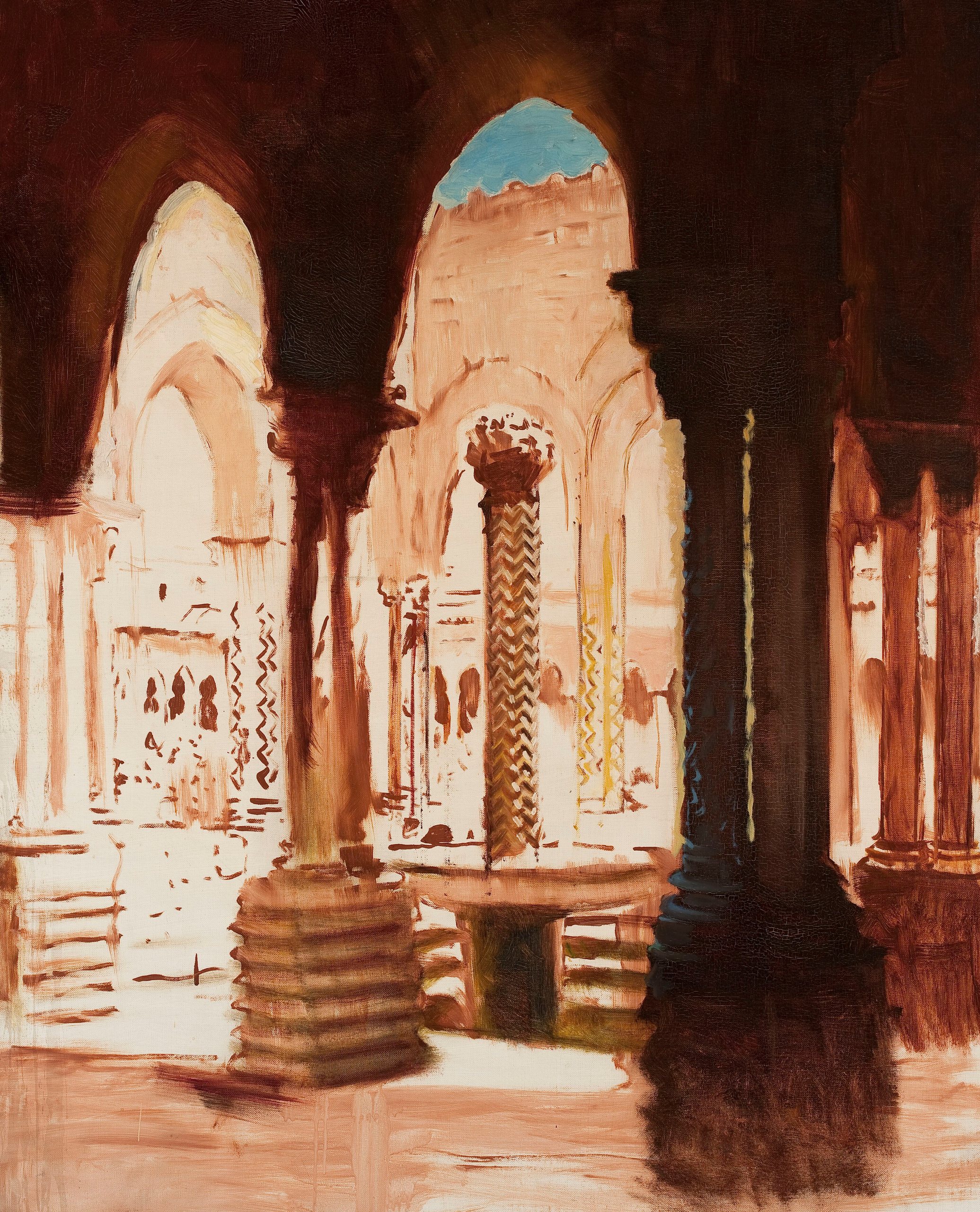 《巴勒莫蒙雷阿莱修道院庭院》（Monastery courtyard in Monreale-Palermo）｜卡齐米日·斯塔布罗夫斯基 Kazimierz Stabrowski｜1924-1926