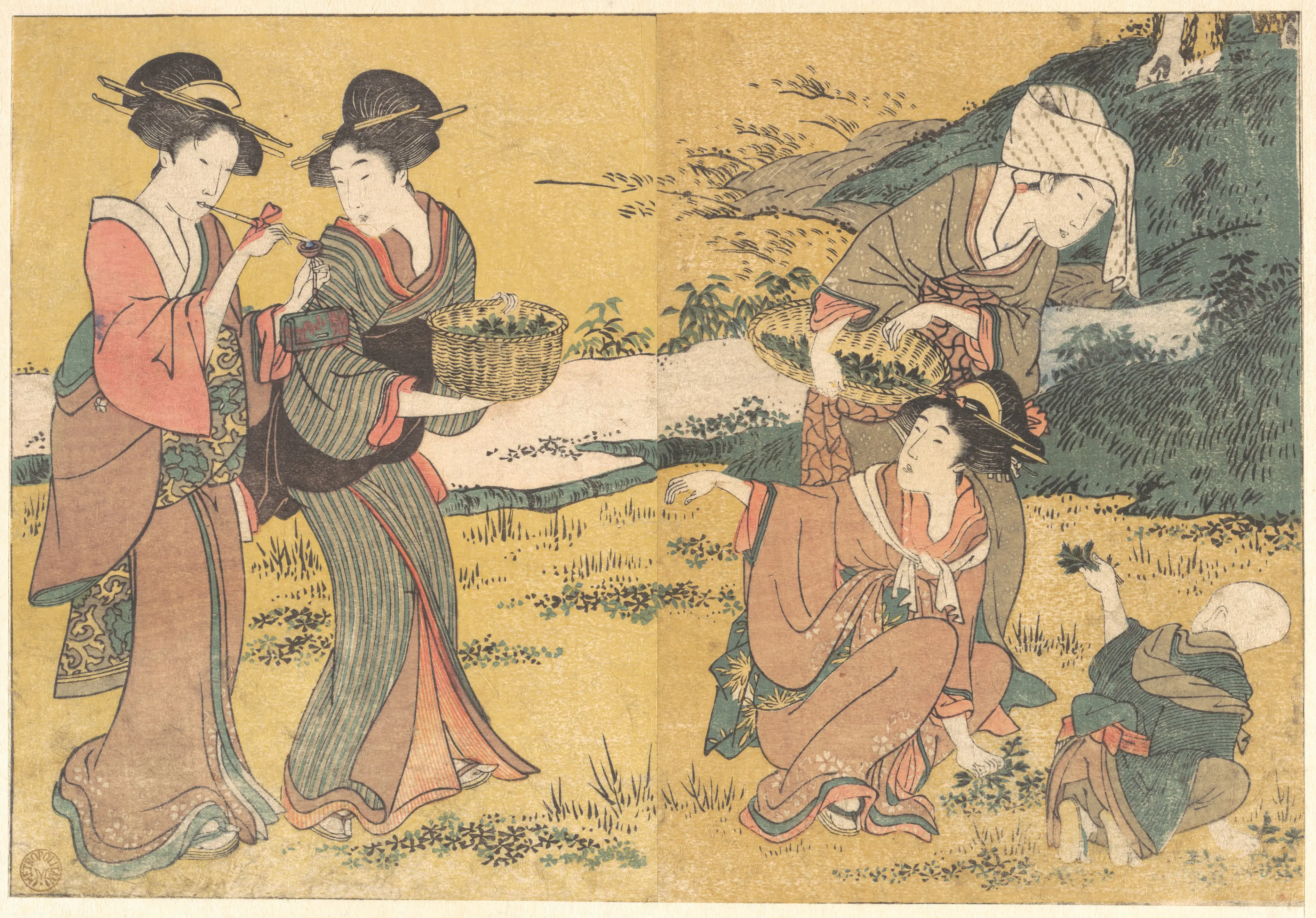 四季之花：采摘青叶的少女