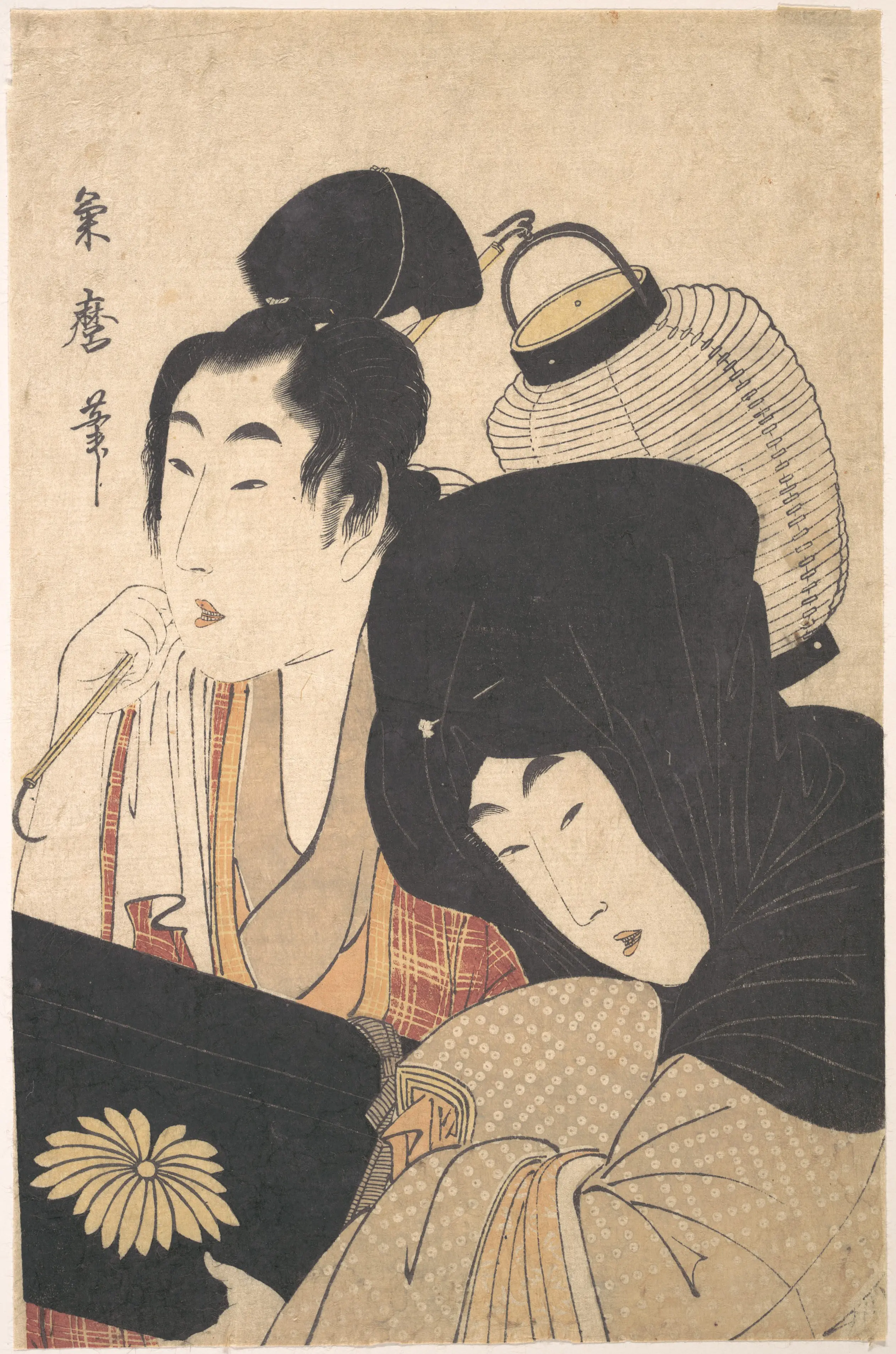 《扇贩》（Fan Vendor）｜喜多川歌麿 Kitagawa Utamaro｜江户时代，约 1797