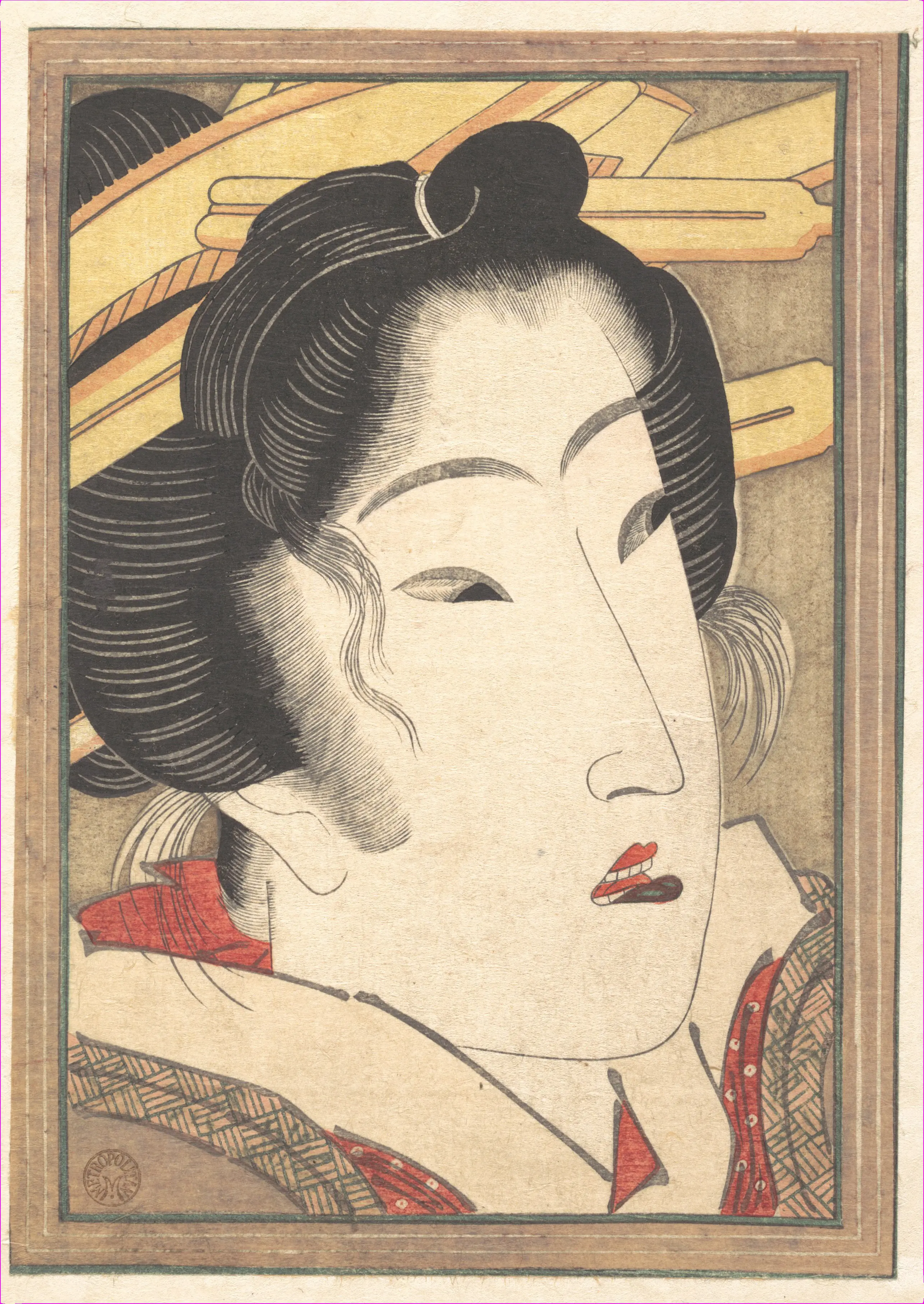 《浴后休憩的女子》（Woman Relaxing after Her Bath）｜喜多川歌麿 Kitagawa Utamaro｜江户时代，1790s