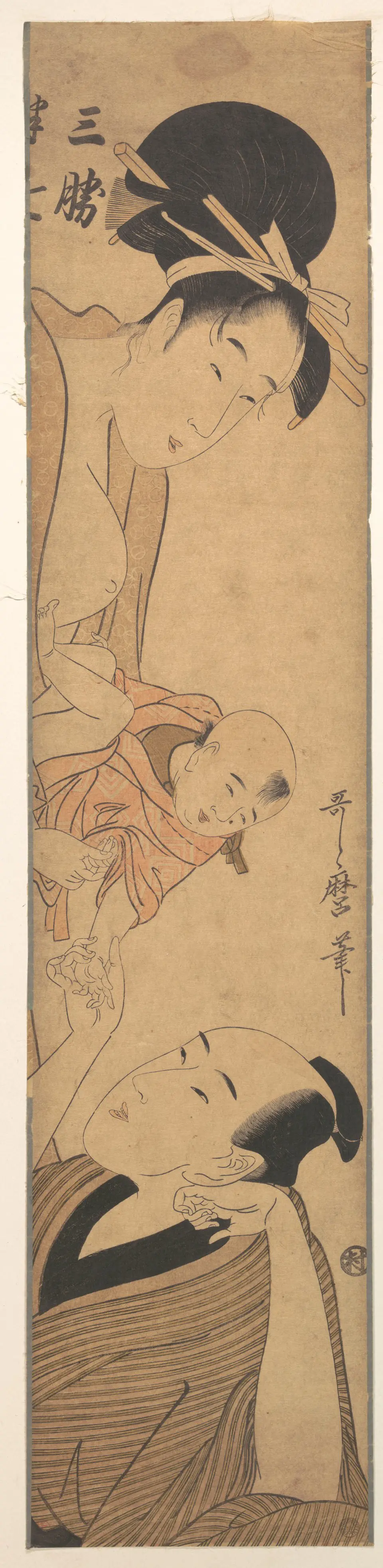 《三胜与半七》（Sankatsu and Hanshichi）｜喜多川歌麿 Kitagawa Utamaro｜江户时代，约 1800