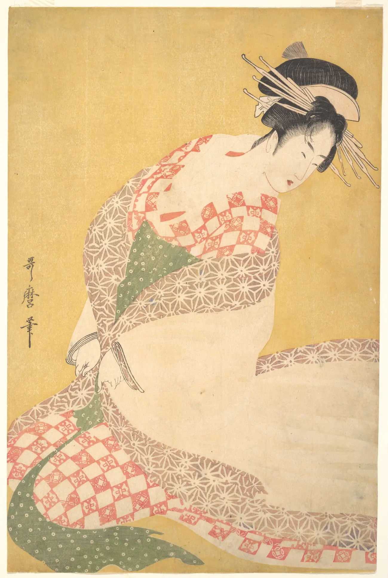 《外袍》（The Outer Robe）｜喜多川歌麿 Kitagawa Utamaro｜江户时代，约 1795