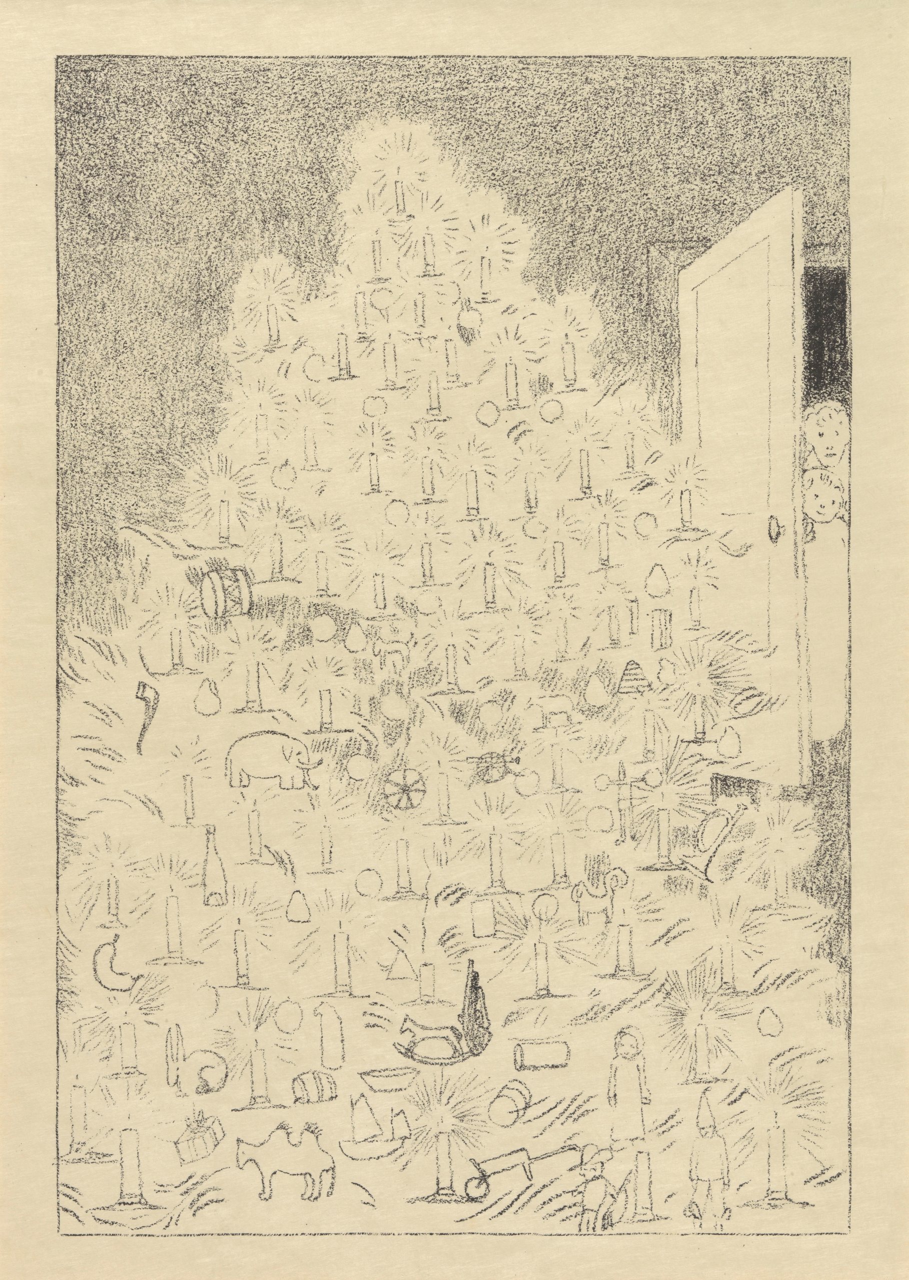 《圣诞树》（The Christmas tree）｜莱昂·斯皮里亚特 Léon Spilliaert｜1918
