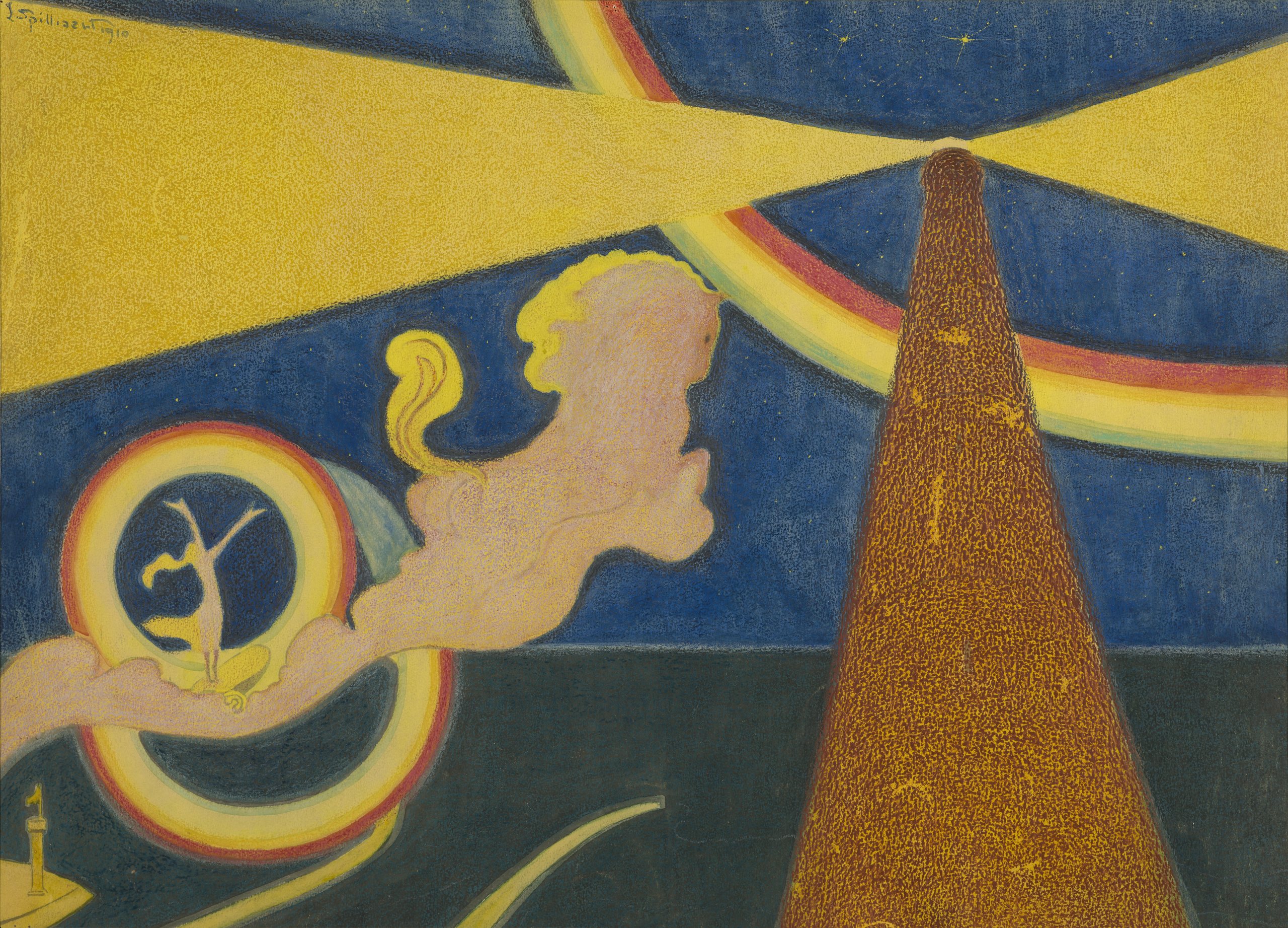 《灯塔》（The lighthouse）｜莱昂·斯皮里亚特 Léon Spilliaert｜1910