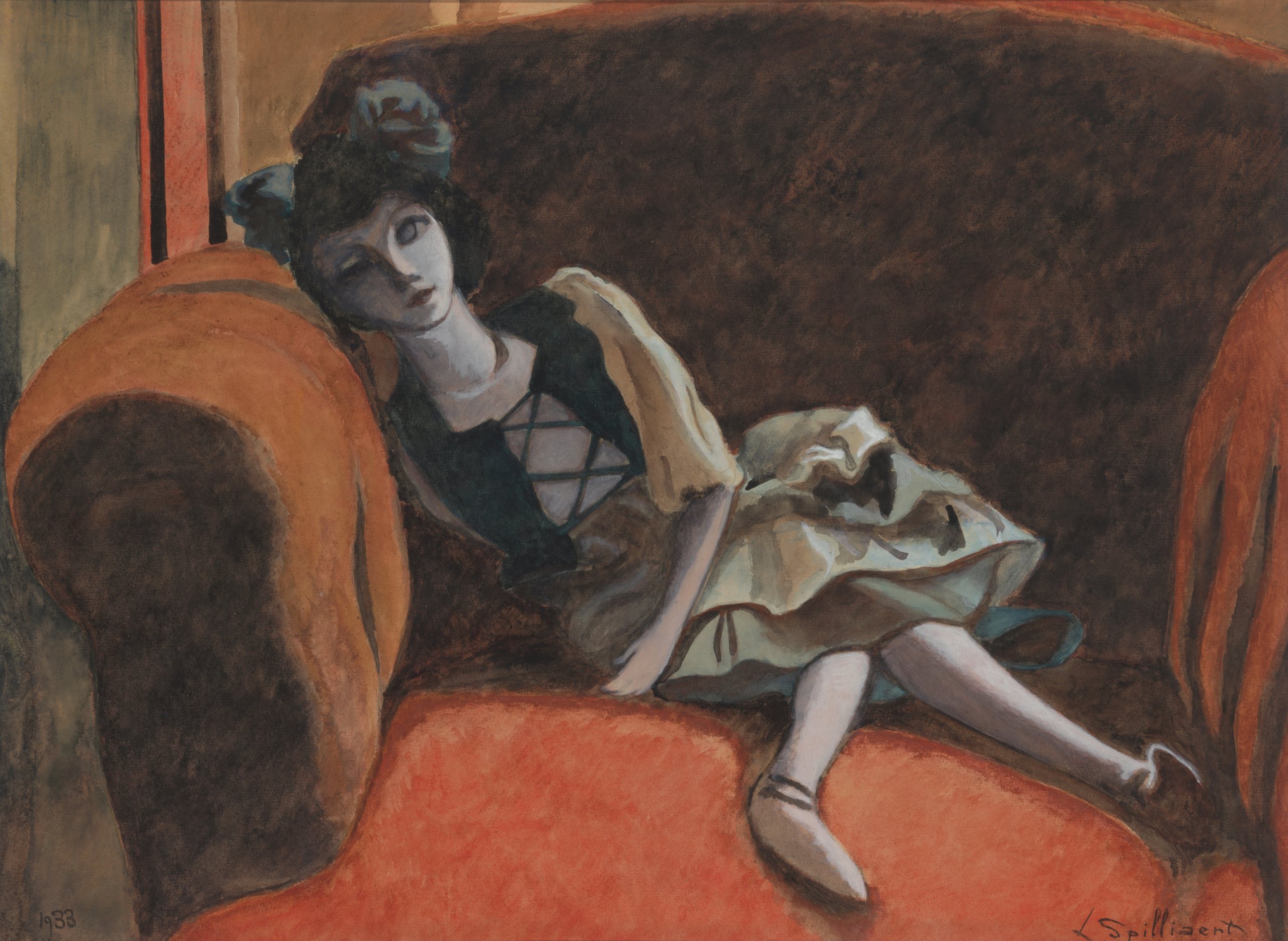 《流行音乐》（Pop）｜莱昂·斯皮里亚特 Léon Spilliaert｜1933