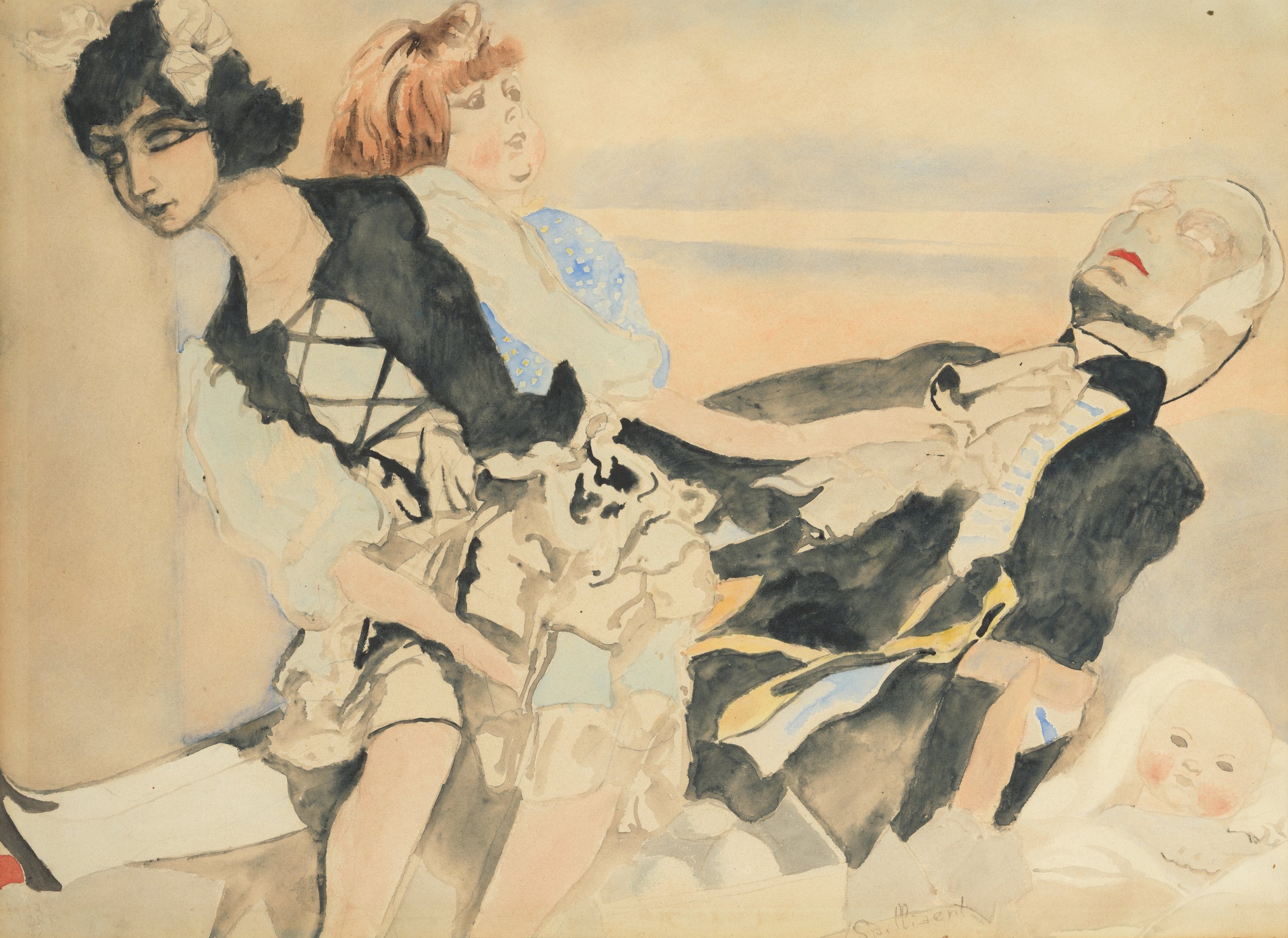 《娃娃》（Dolls）｜莱昂·斯皮里亚特 Léon Spilliaert｜1933