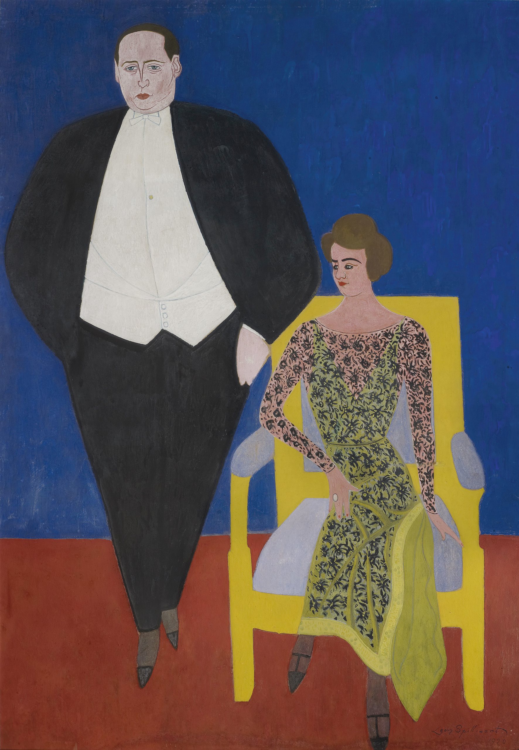 《古斯塔夫·凡·赫克和诺林·凡·赫克的肖像》（Portrait of Gustave and Norine Van Hecke）｜莱昂·斯皮里亚特 Léon Spilliaert｜1920