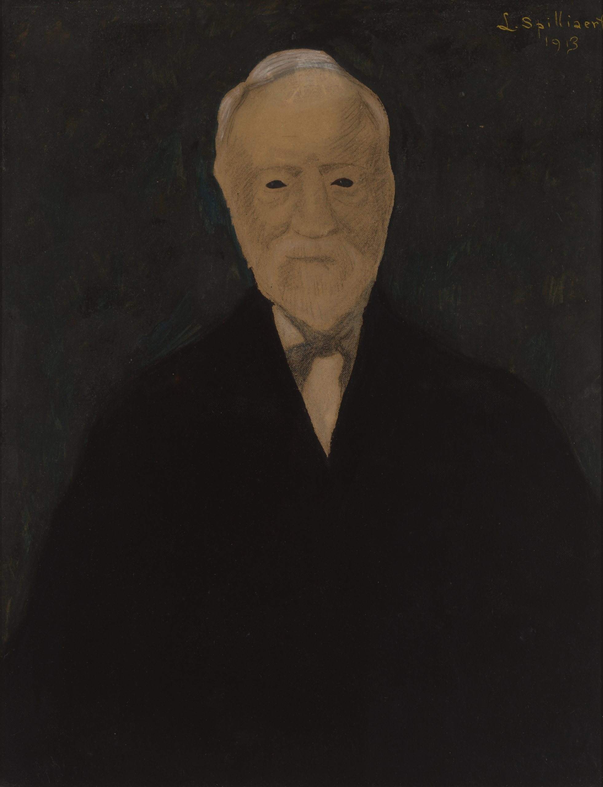 《安德鲁·卡内基的肖像》（Portrait of Andrew Carnegie）｜莱昂·斯皮里亚特 Léon Spilliaert｜1913