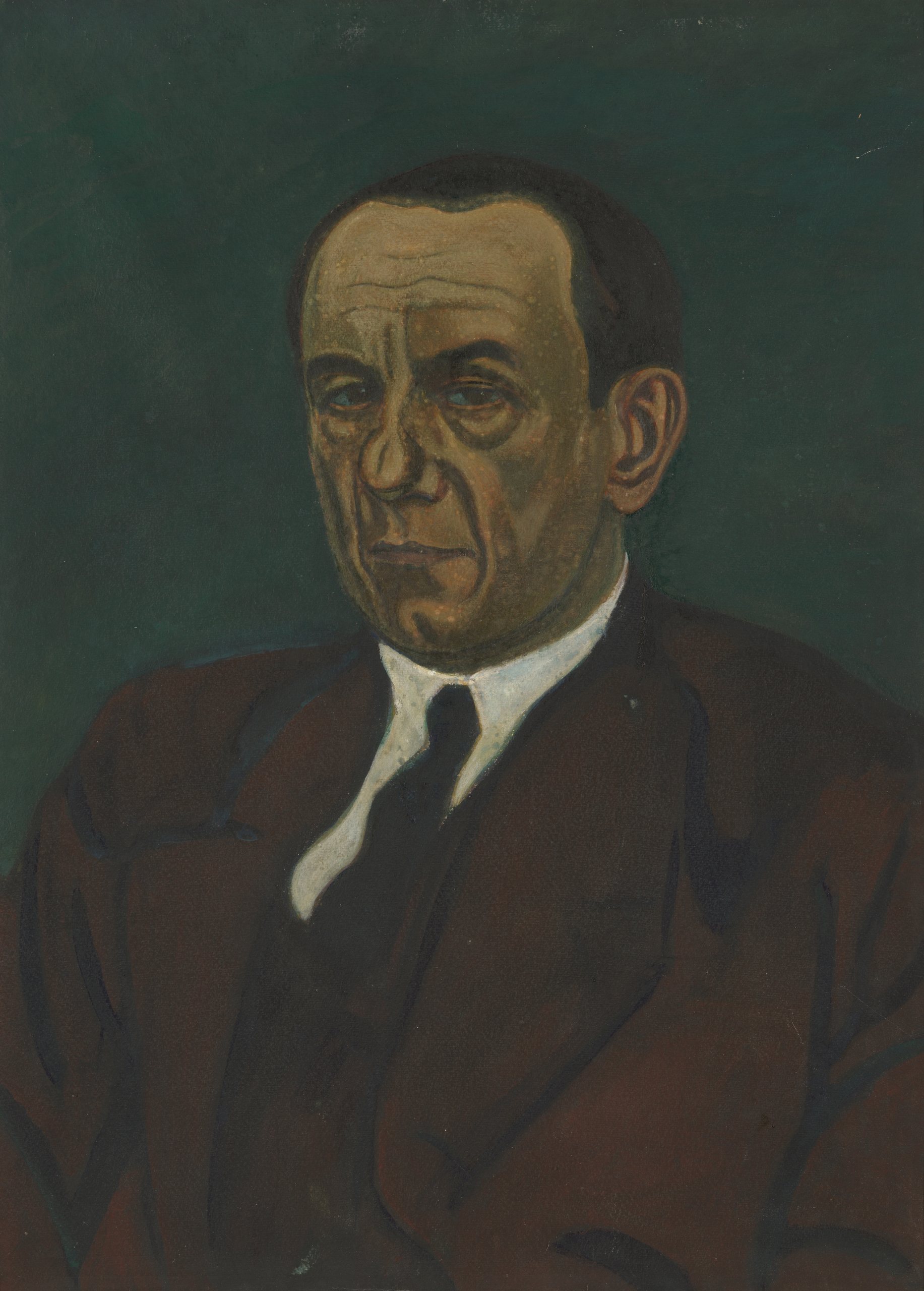 《亨利·范德普特的肖像》（Portrait of Henri Vandeputte）｜莱昂·斯皮里亚特 Léon Spilliaert｜1921