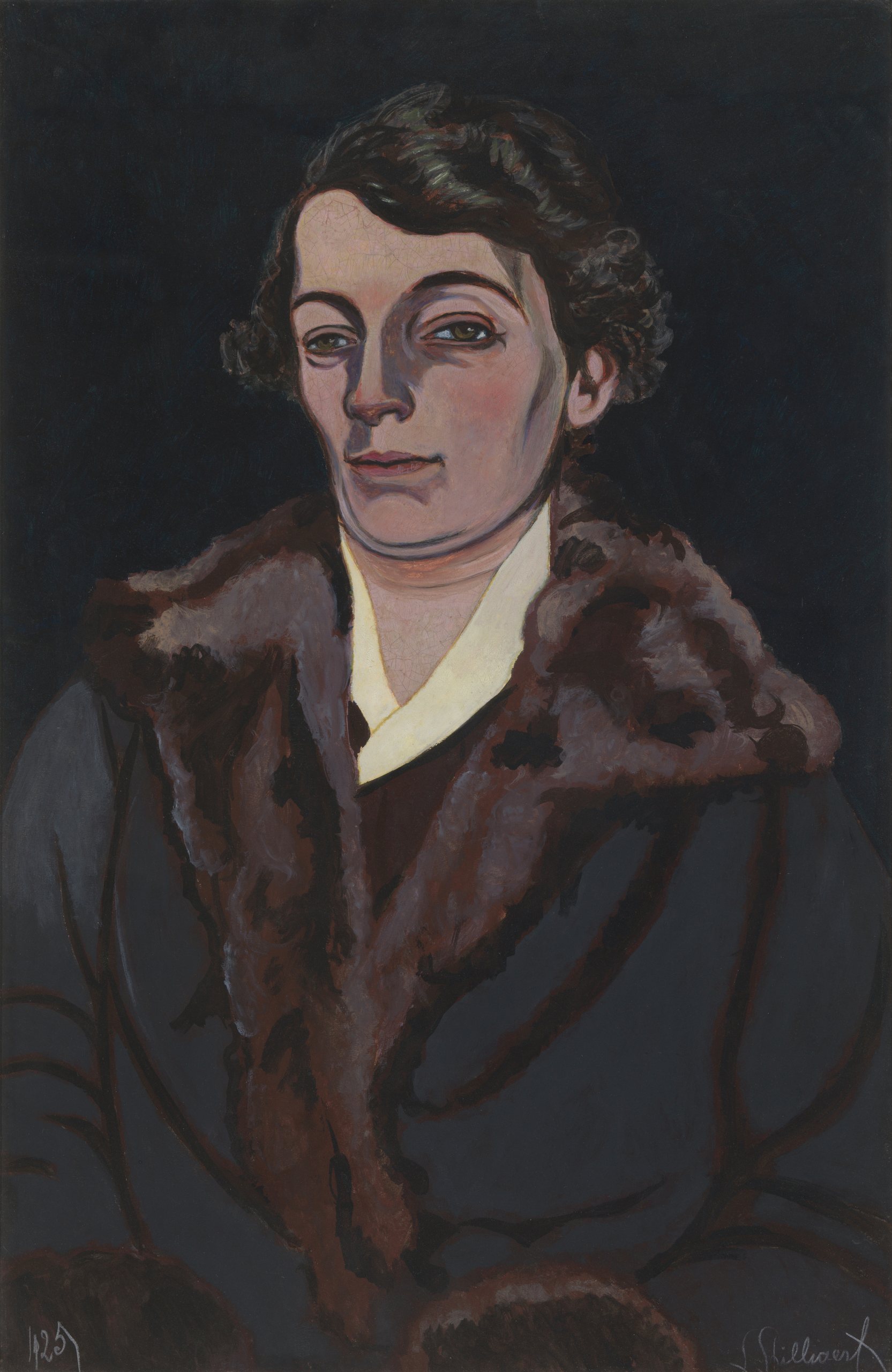 《肖像夫人。斯托克-海尔托格》（Portrait mrs. Storck-Hertoghe）｜莱昂·斯皮里亚特 Léon Spilliaert｜1925