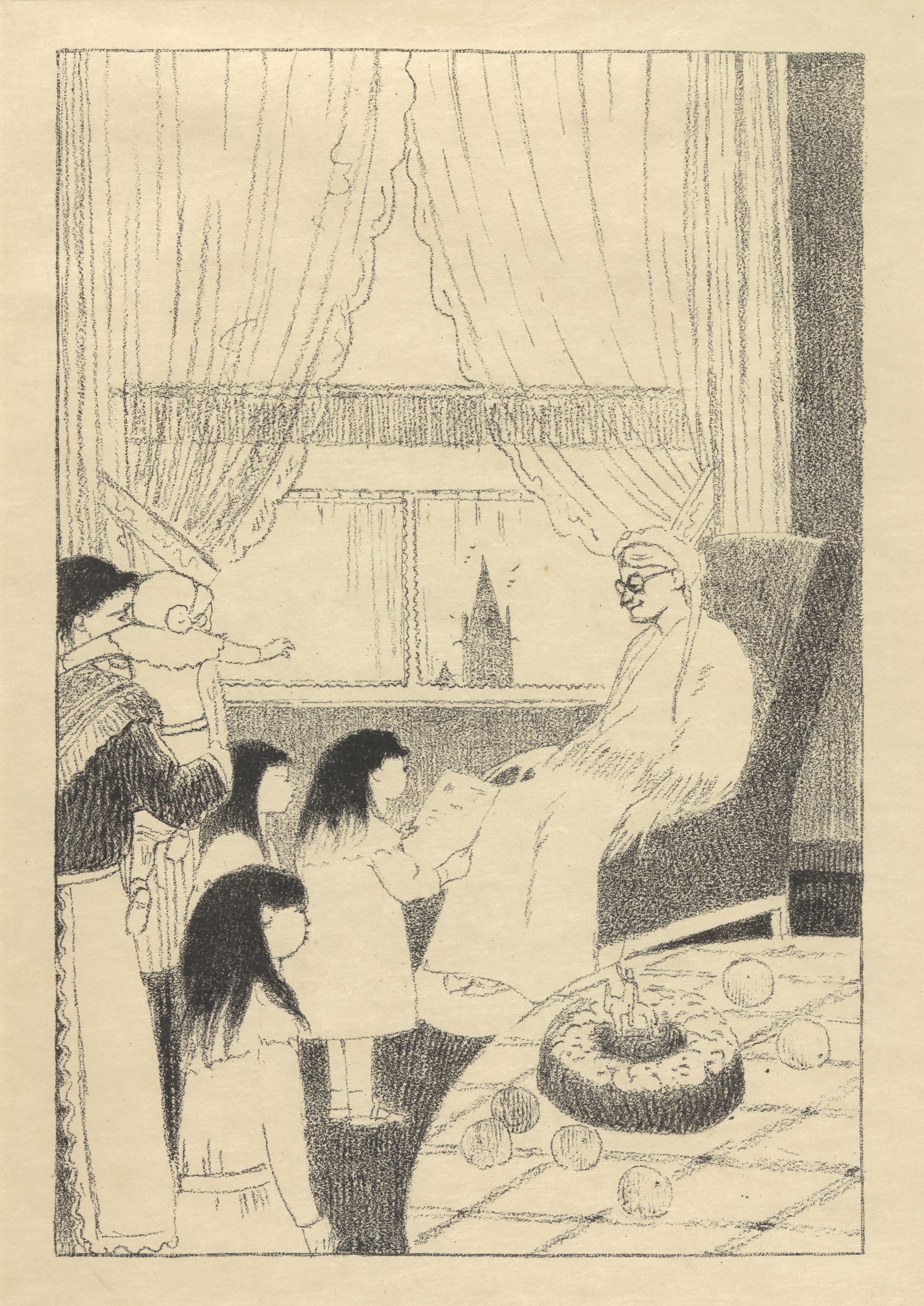 《新年愿望》（New Year's wishes）｜莱昂·斯皮里亚特 Léon Spilliaert｜1918