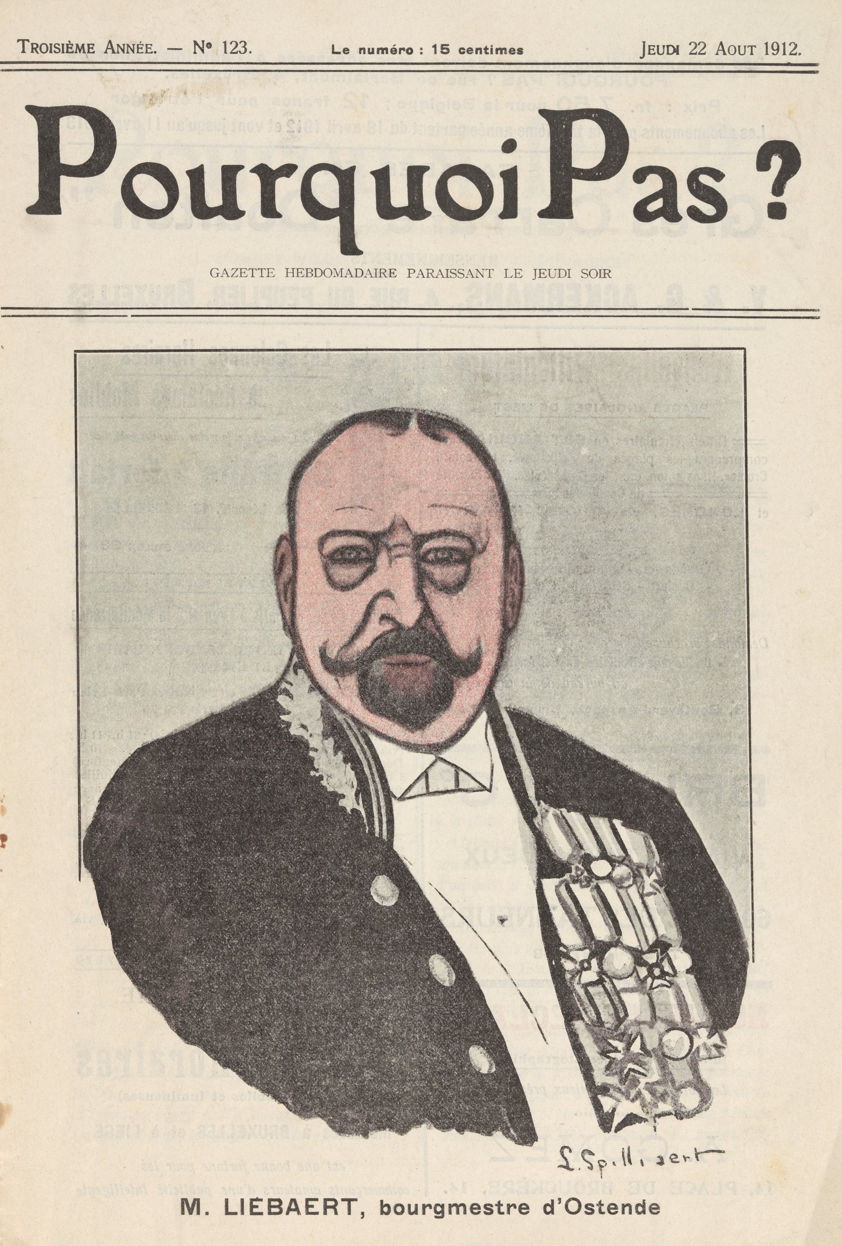 《利巴特市长肖像》（Portrait of mayor Liebaert）｜莱昂·斯皮里亚特 Léon Spilliaert｜1912