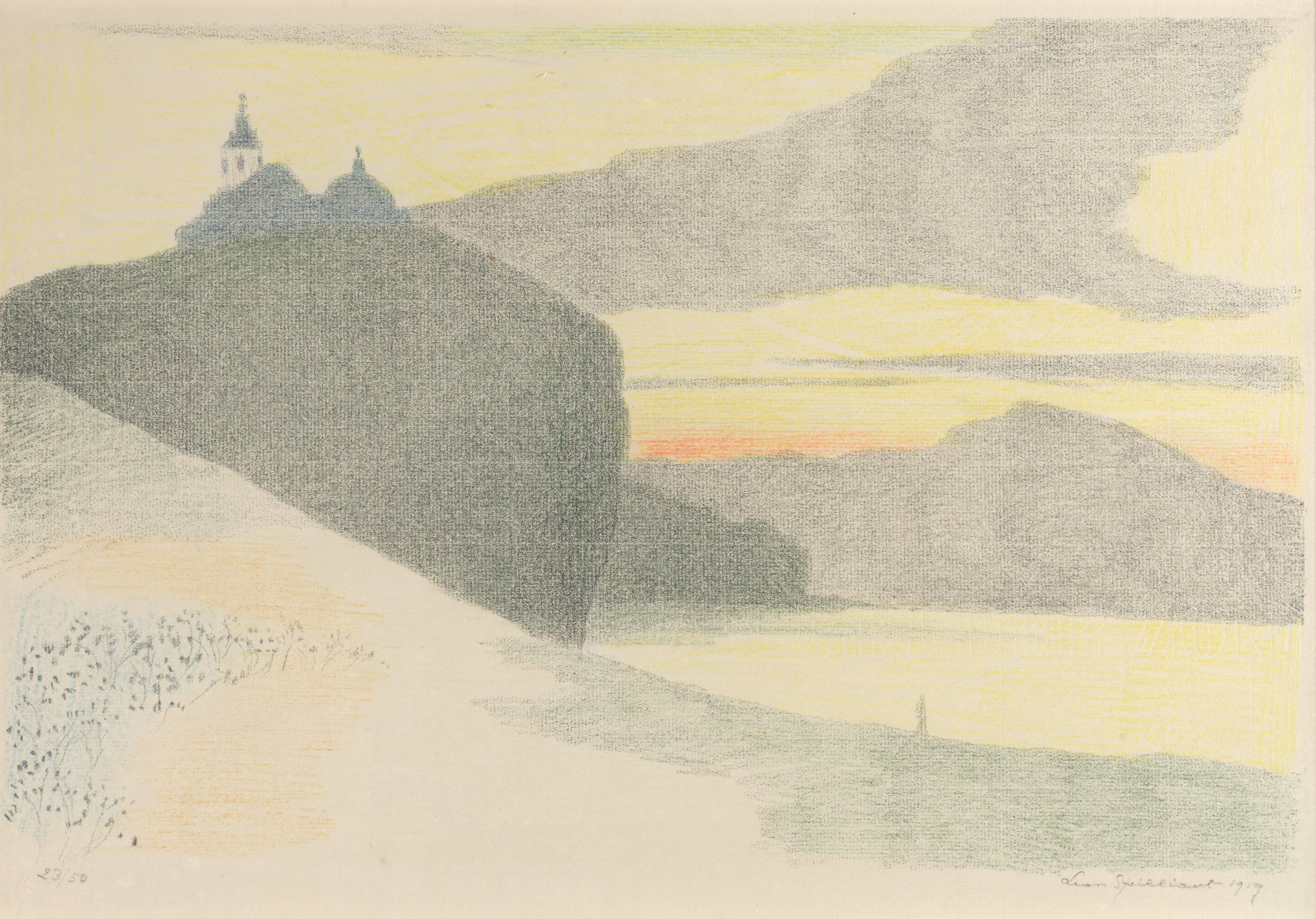 《水边的岩石》（Rock by the water）｜莱昂·斯皮里亚特 Léon Spilliaert｜1919