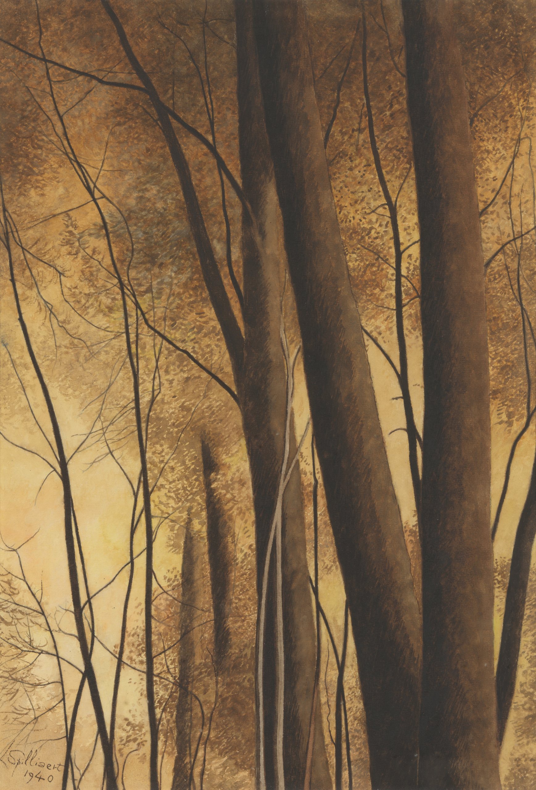 《树木》（Trees）｜莱昂·斯皮里亚特 Léon Spilliaert｜1940