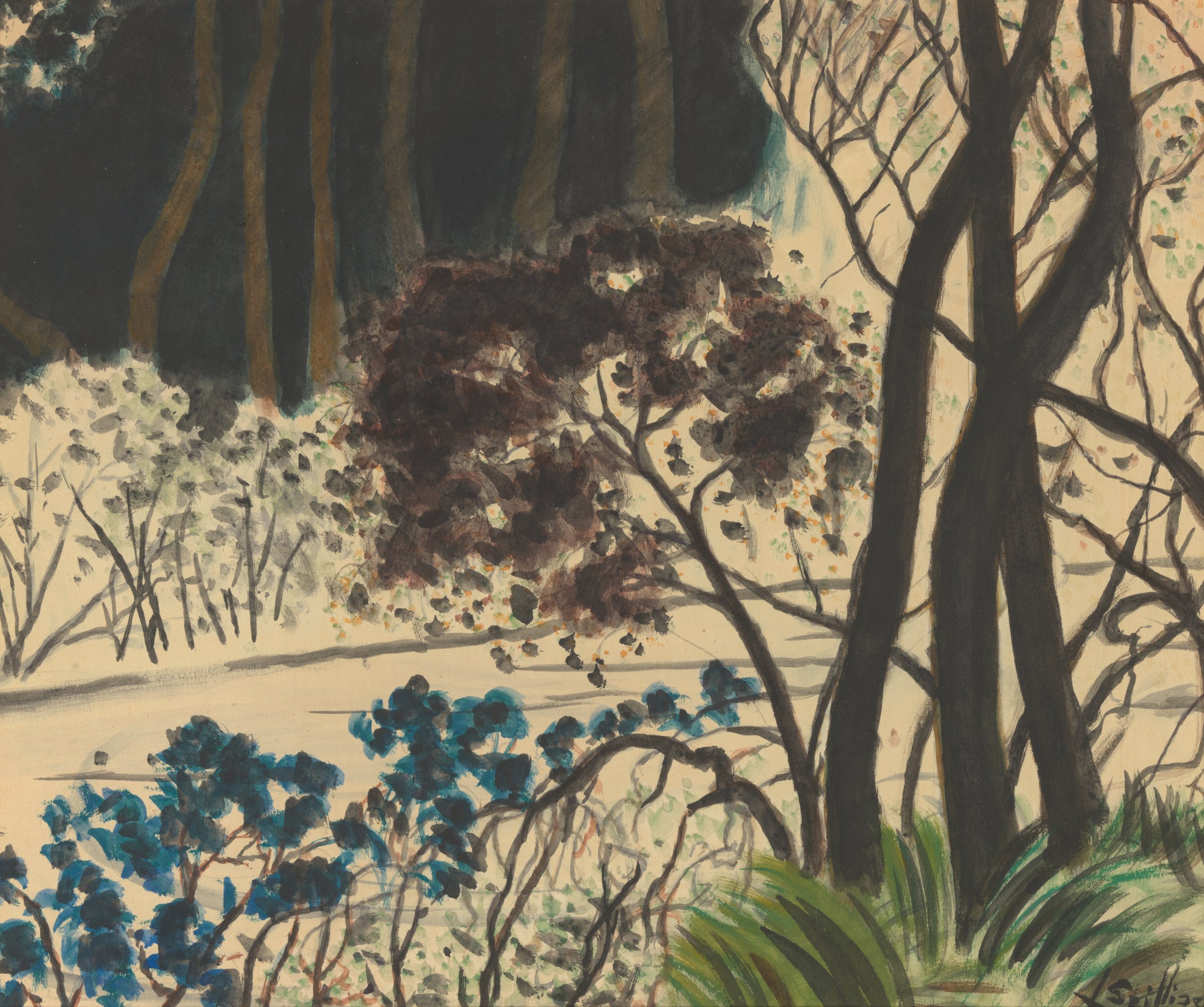 《森林景观》（Forest view）｜莱昂·斯皮里亚特 Léon Spilliaert｜不明