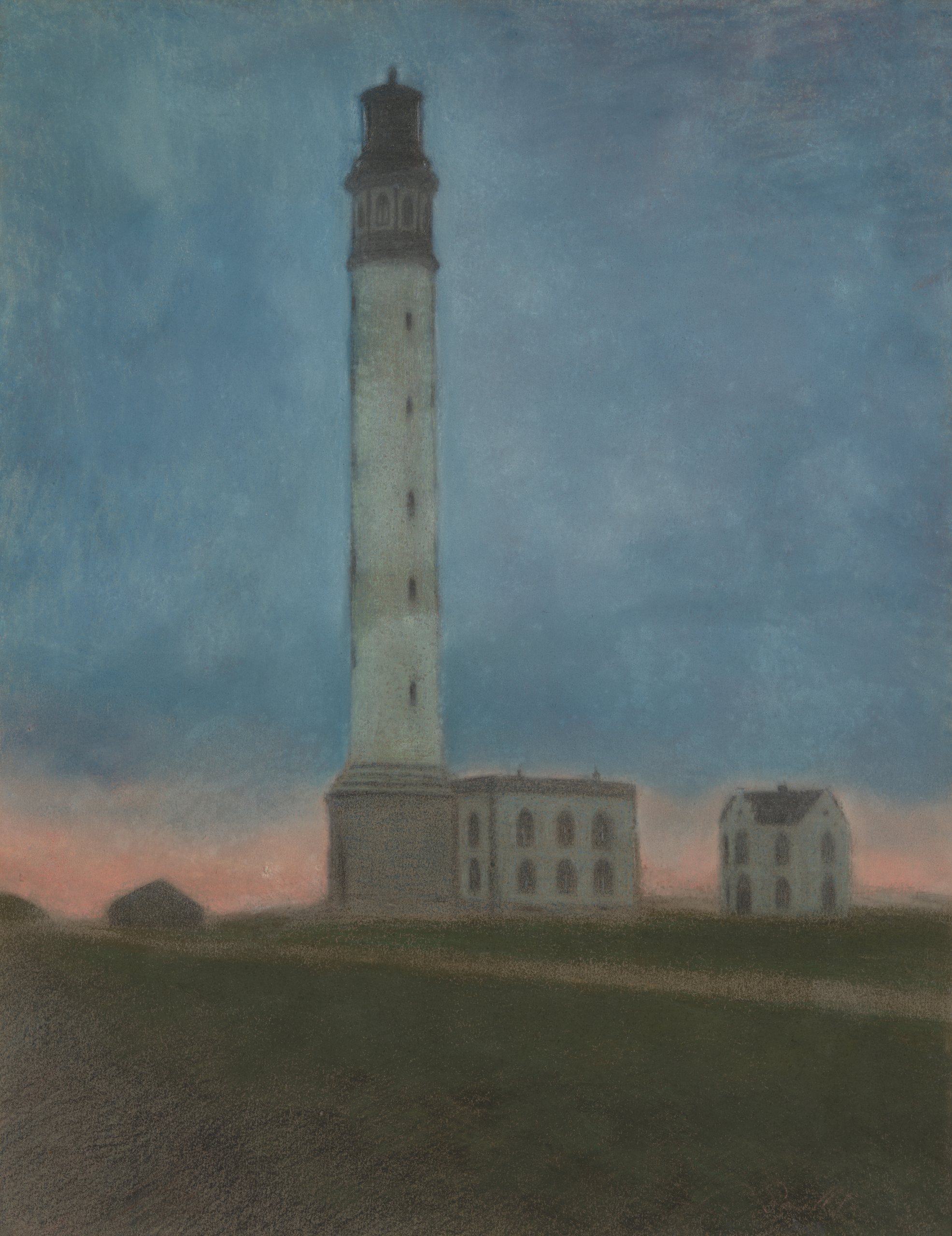 《日出时的灯塔》（The lighthouse at sunrise）｜莱昂·斯皮里亚特 Léon Spilliaert｜1909