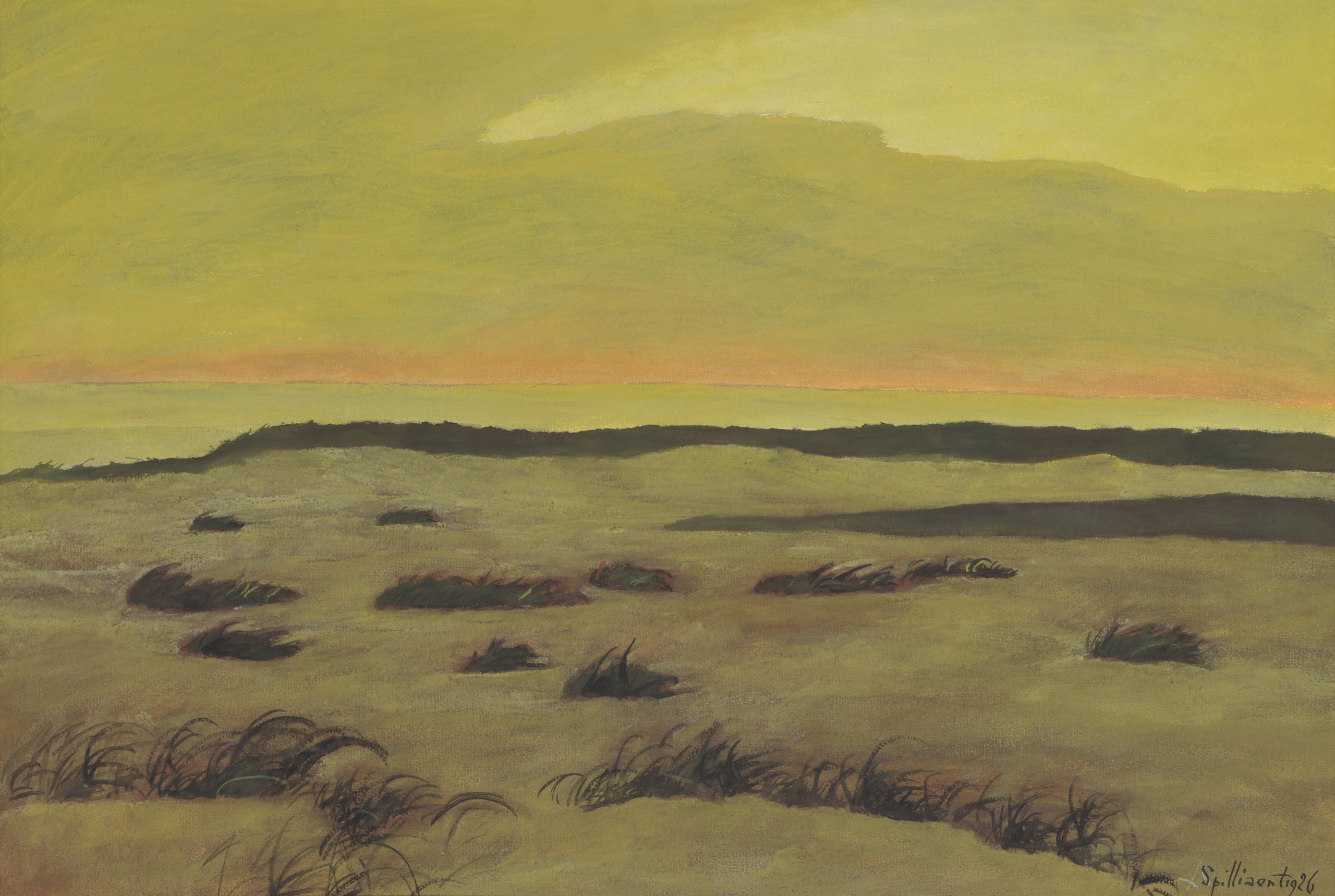《沙丘》（Dunes）｜莱昂·斯皮里亚特 Léon Spilliaert｜1928