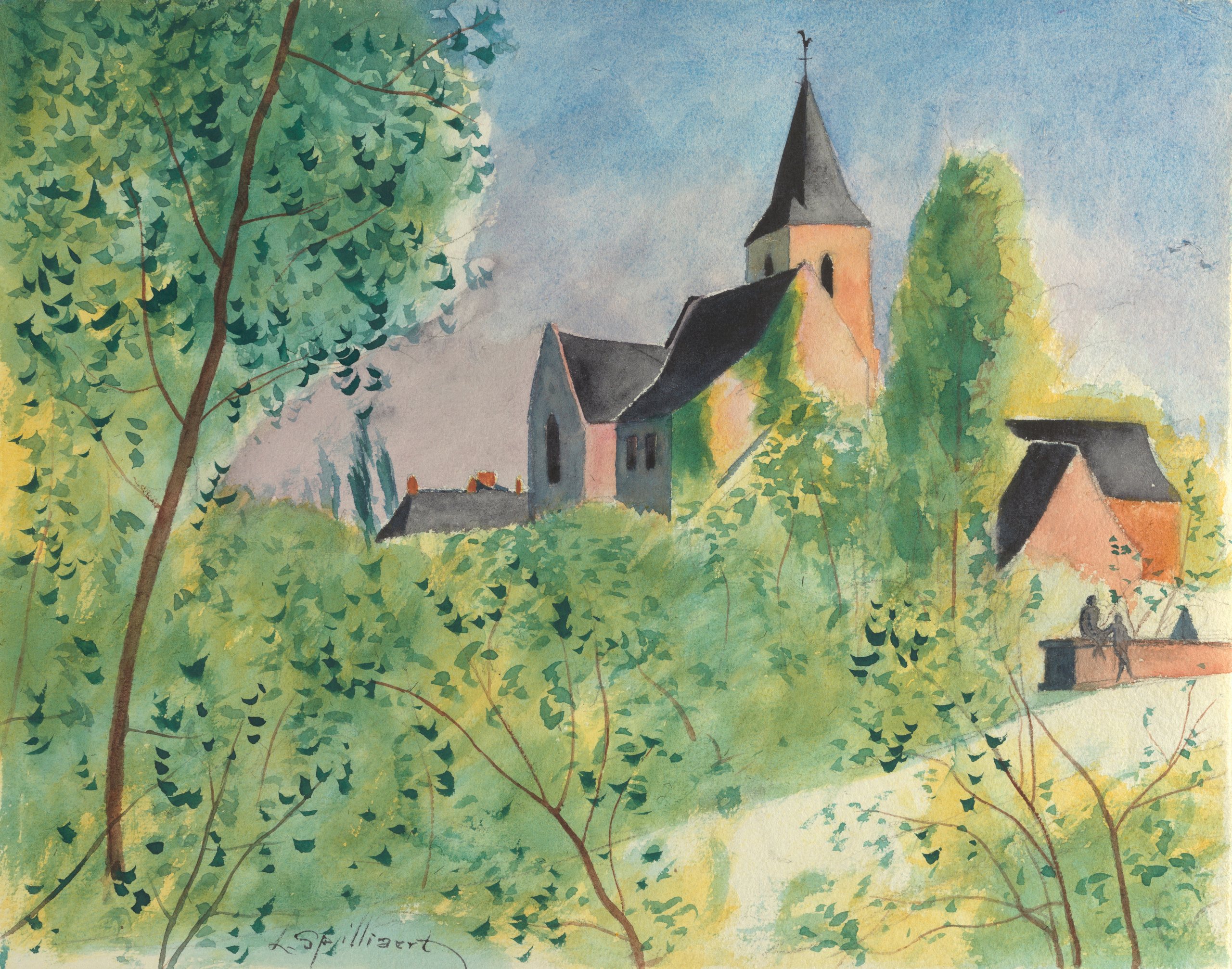 《当纳内特失踪时》的景观》（Landschap for ‘In the time that Nanette was lost’）｜莱昂·斯皮里亚特 Léon Spilliaert｜1930-1931