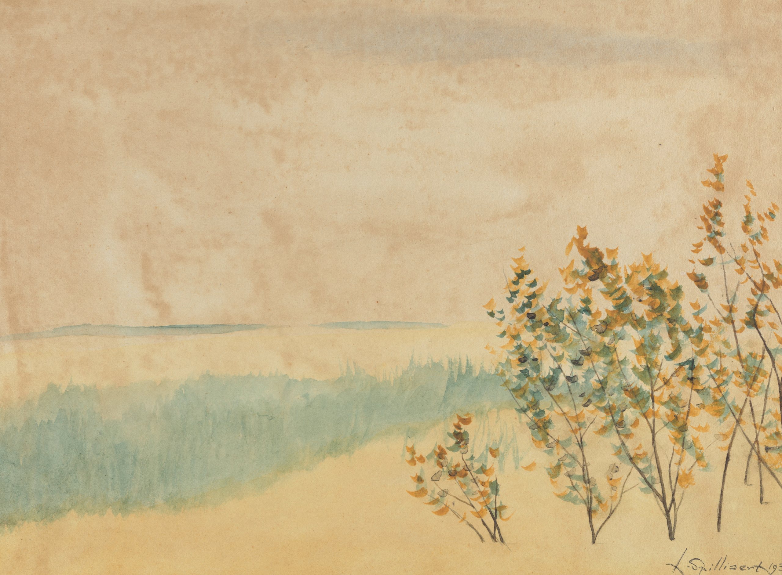 《景观》（Landscape）｜莱昂·斯皮里亚特 Léon Spilliaert｜1930
