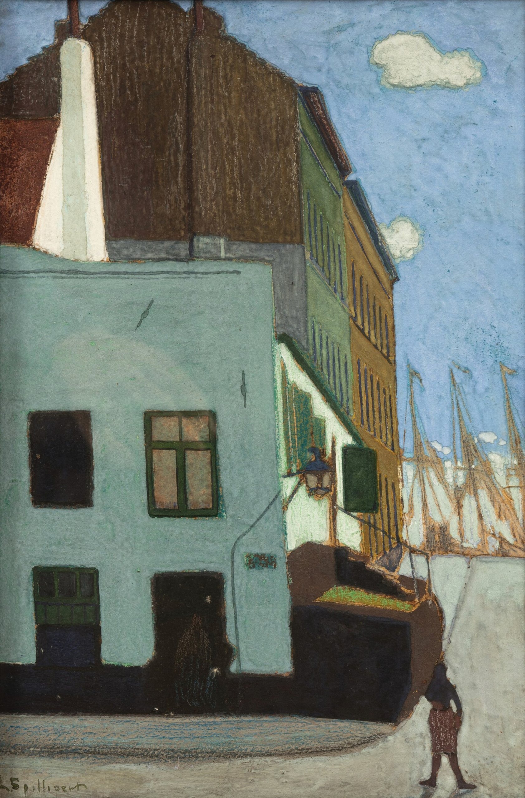 《奥斯坦德讲坛》（The Pulpit, Ostend）｜莱昂·斯皮里亚特 Léon Spilliaert｜约 1911-1913