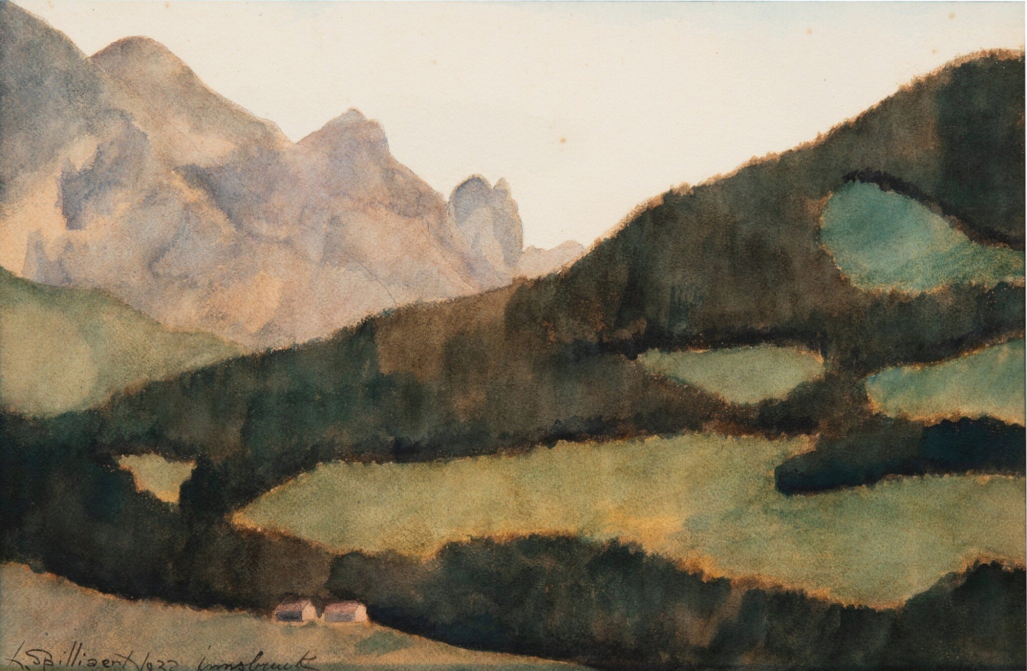 《因斯布鲁克风景区》（Paysage d’Innsbruck）｜莱昂·斯皮里亚特 Léon Spilliaert｜1932