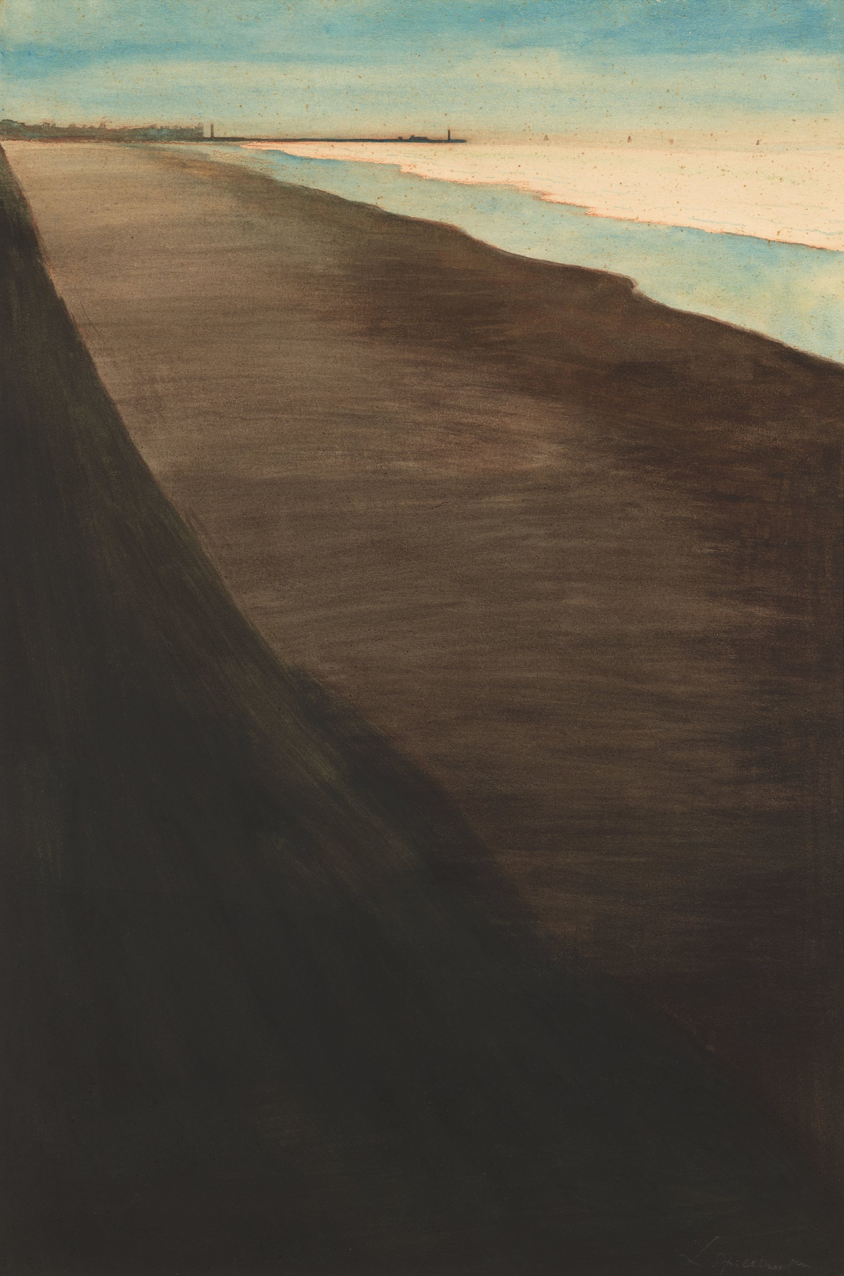 《海滩》（The beach）｜莱昂·斯皮里亚特 Léon Spilliaert｜1908