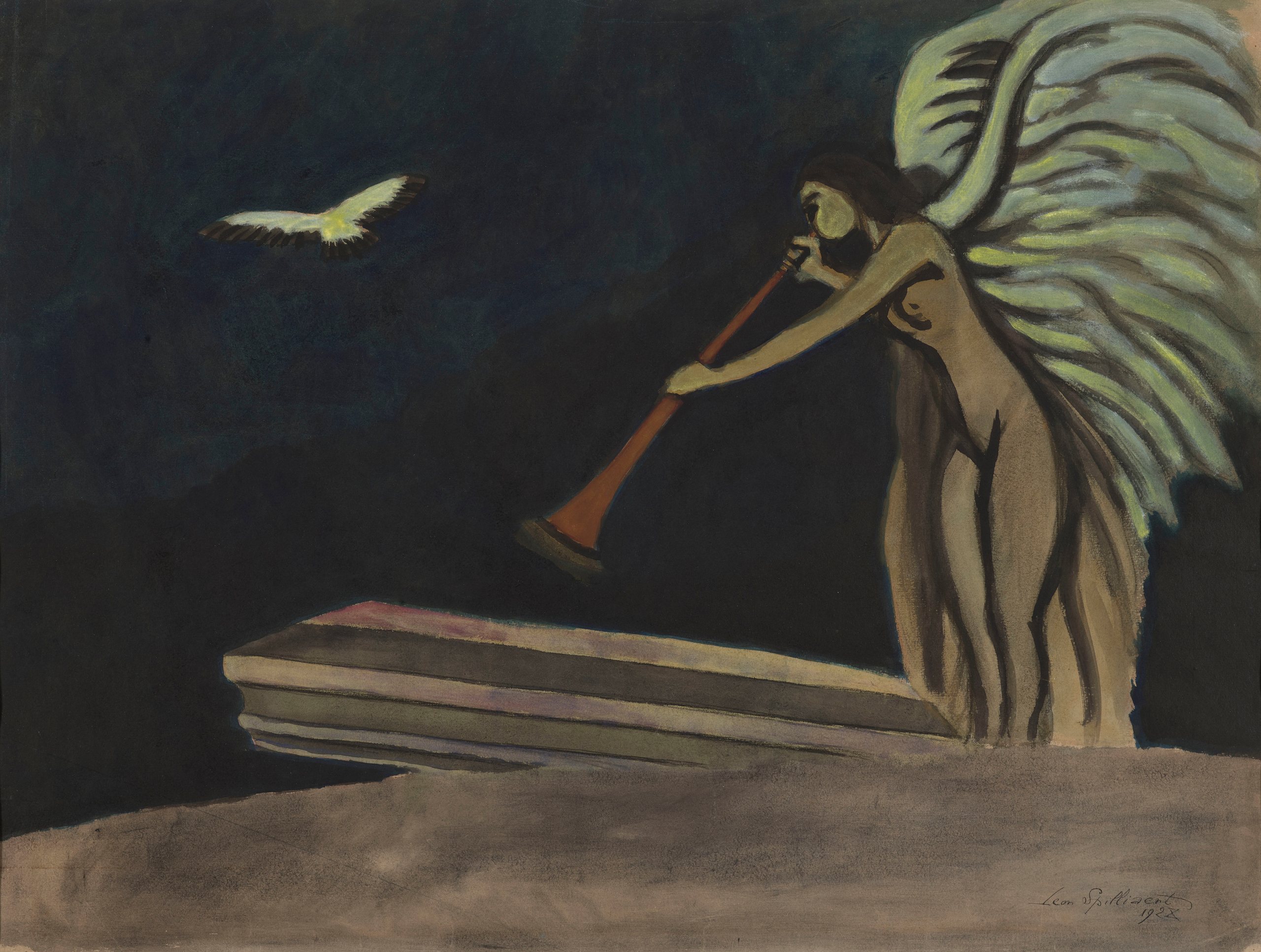 《复活》（Resurrection）｜莱昂·斯皮里亚特 Léon Spilliaert｜1928