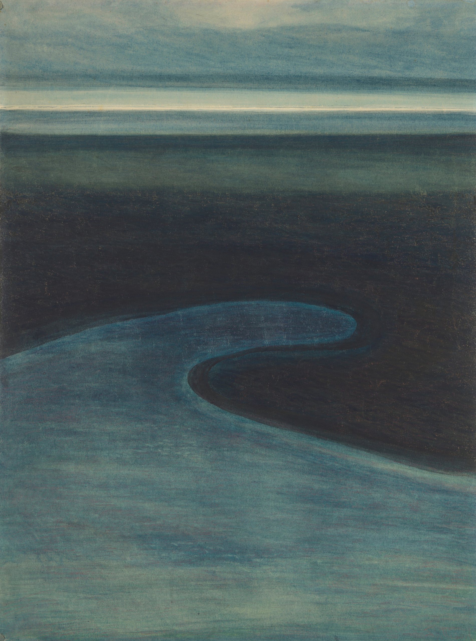 《退潮时的海滩》（Beach at low tide）｜莱昂·斯皮里亚特 Léon Spilliaert｜1909